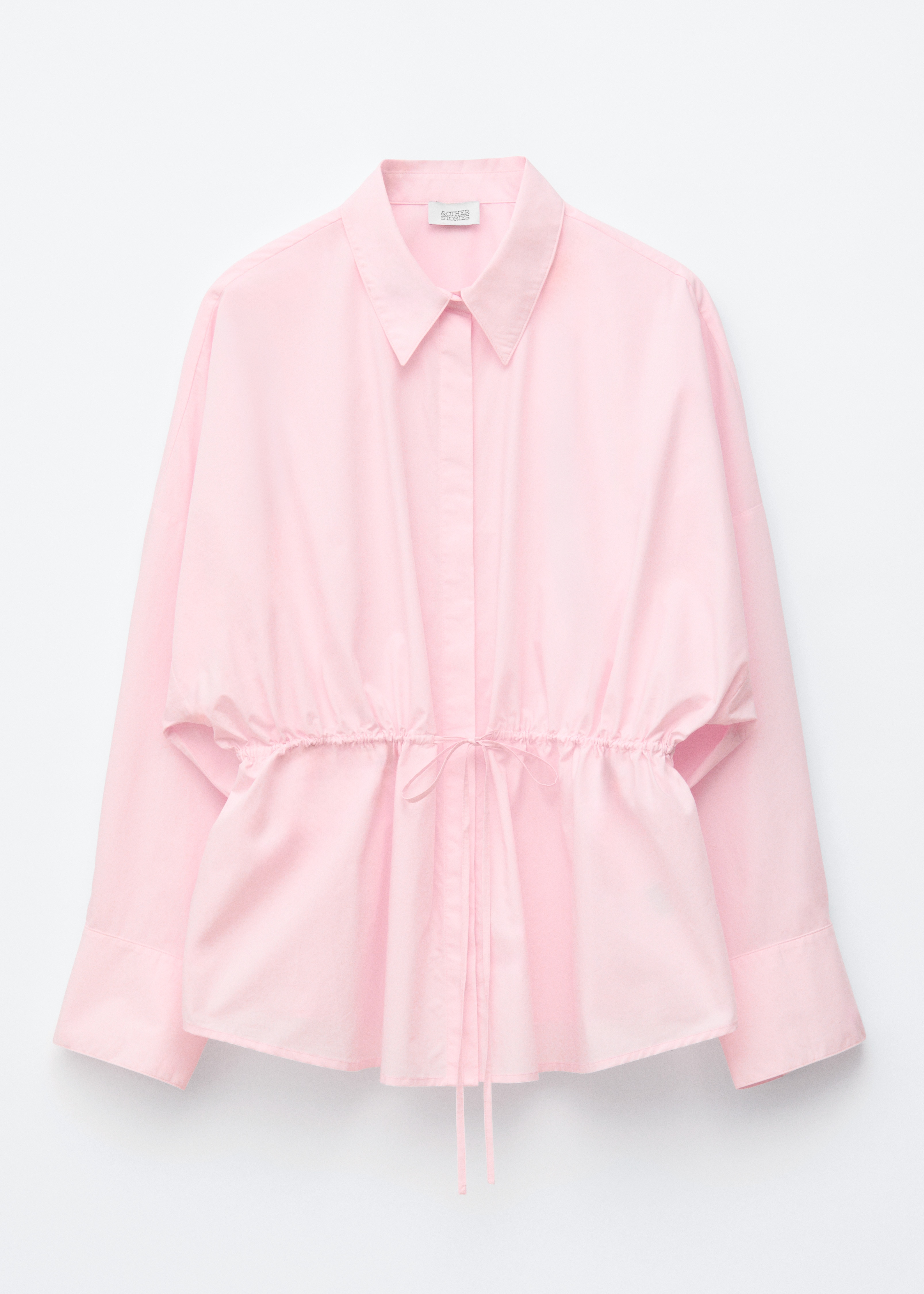 Pamut Poplin Zsinóros Ing - Rózsaszín