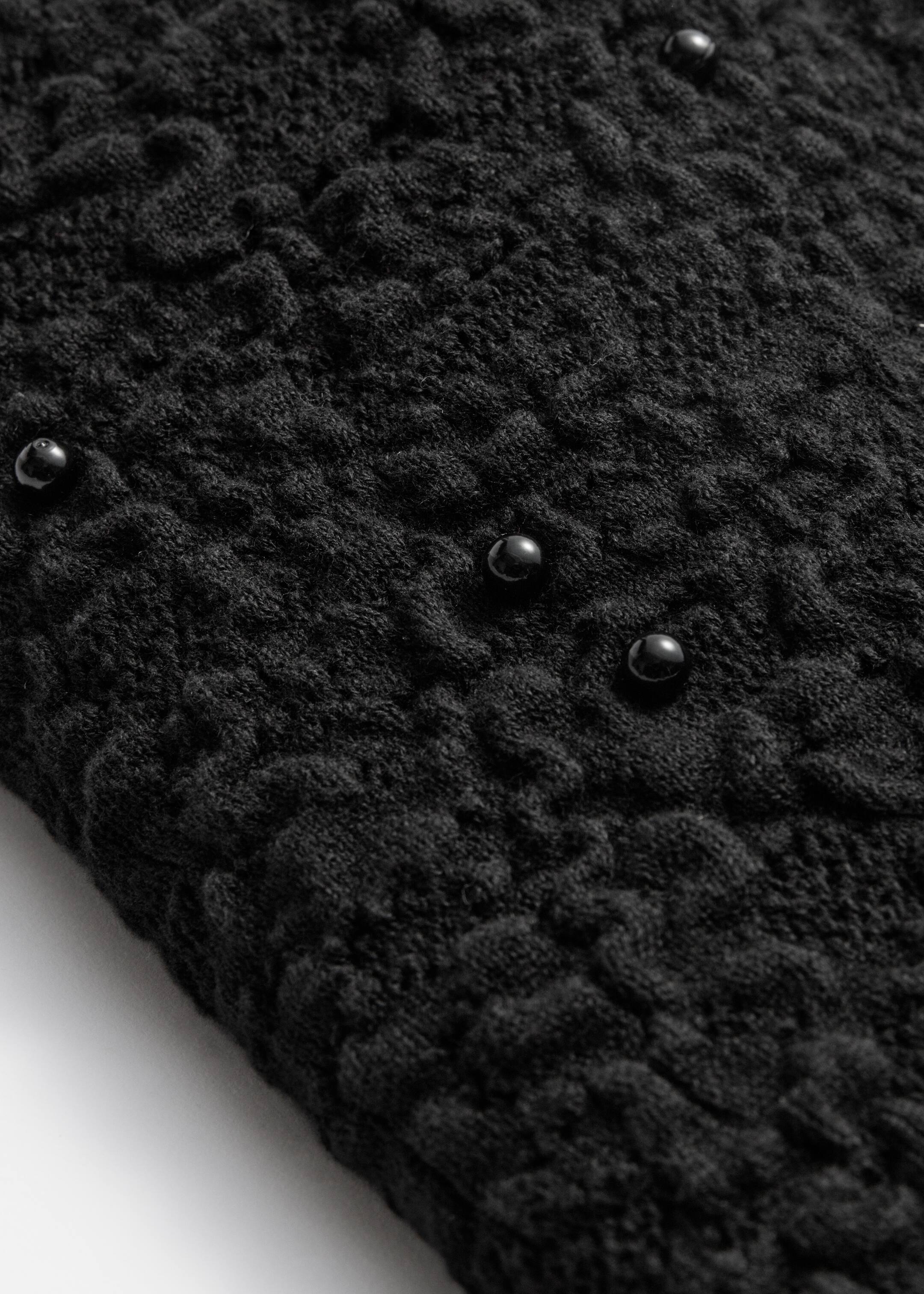 Zobacz większy obraz: Teksturowany sweter z żakardowej dzianiny - Czarny - ONA | H&M PL 2