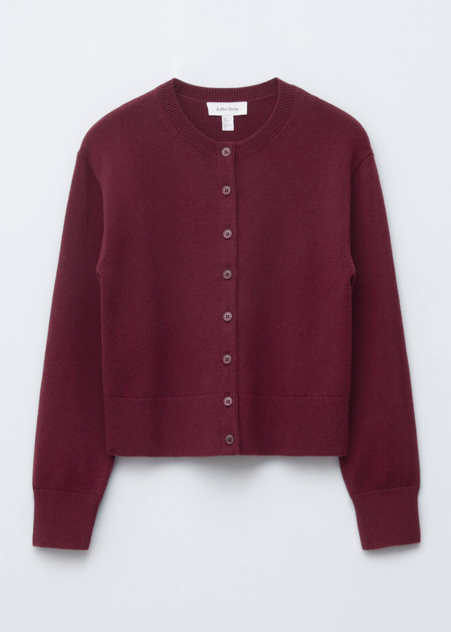 Cardigan in misto lana - Rosso scuro/Talpa/Nero/Marrone chiaro