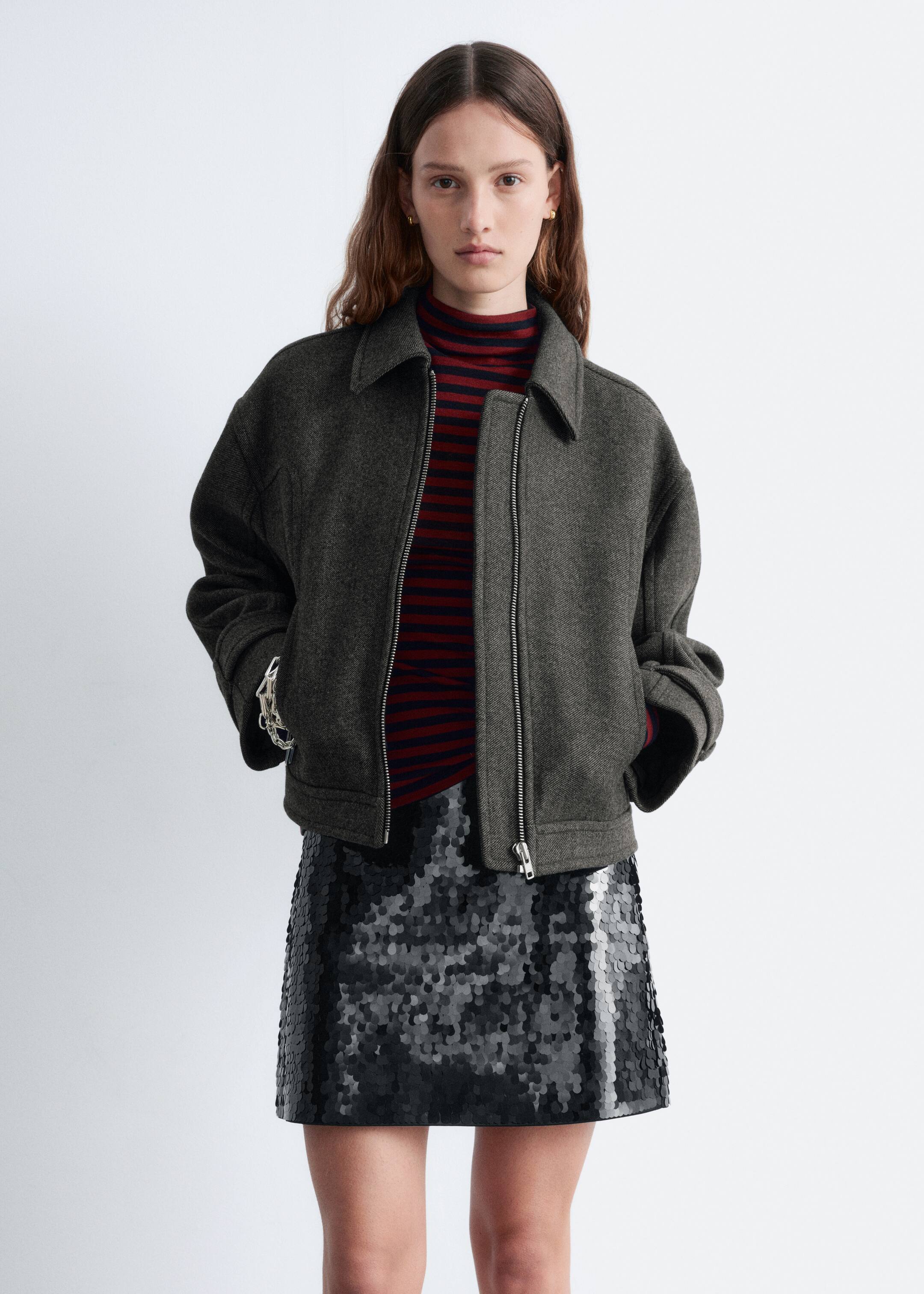 Преглед на по-голямо изображение: Мини пола с пайети - Черен - ЖЕНИ | H&M BG 1