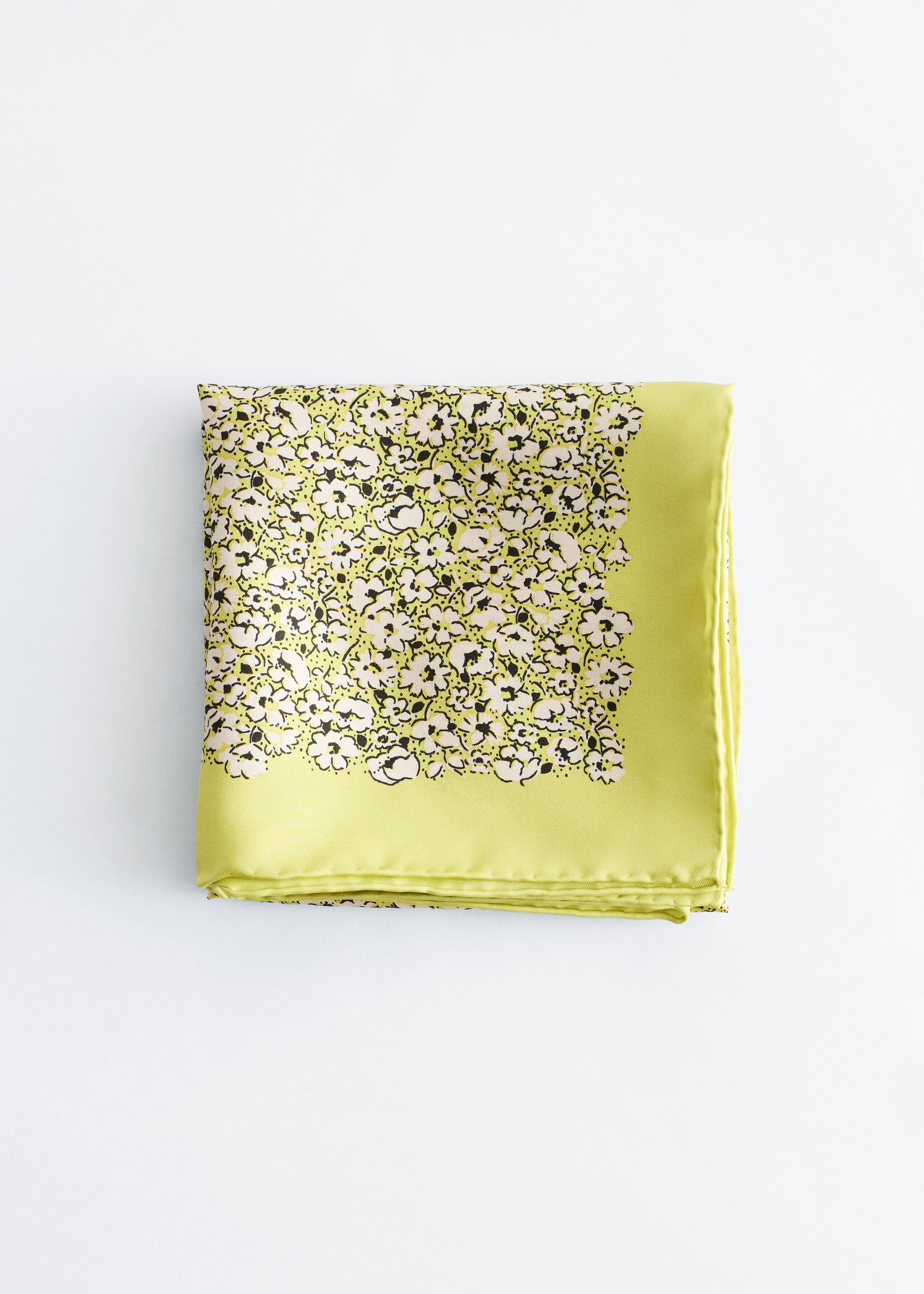 Image of Sciarpa in seta con stampa floreale