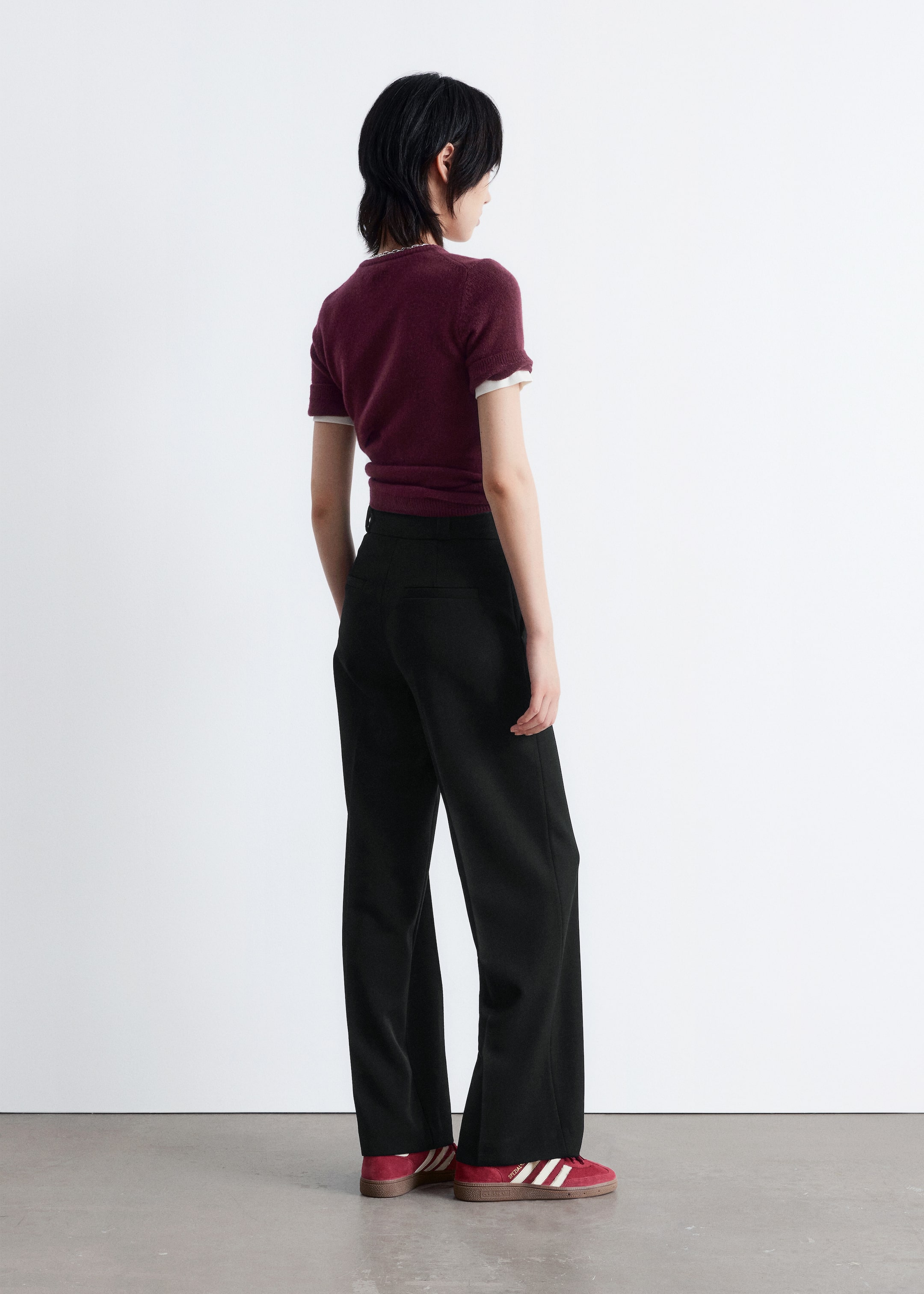 Vis større bilde: Vide bukser med trykkbrett - Svart - DAME | H&M NO 5