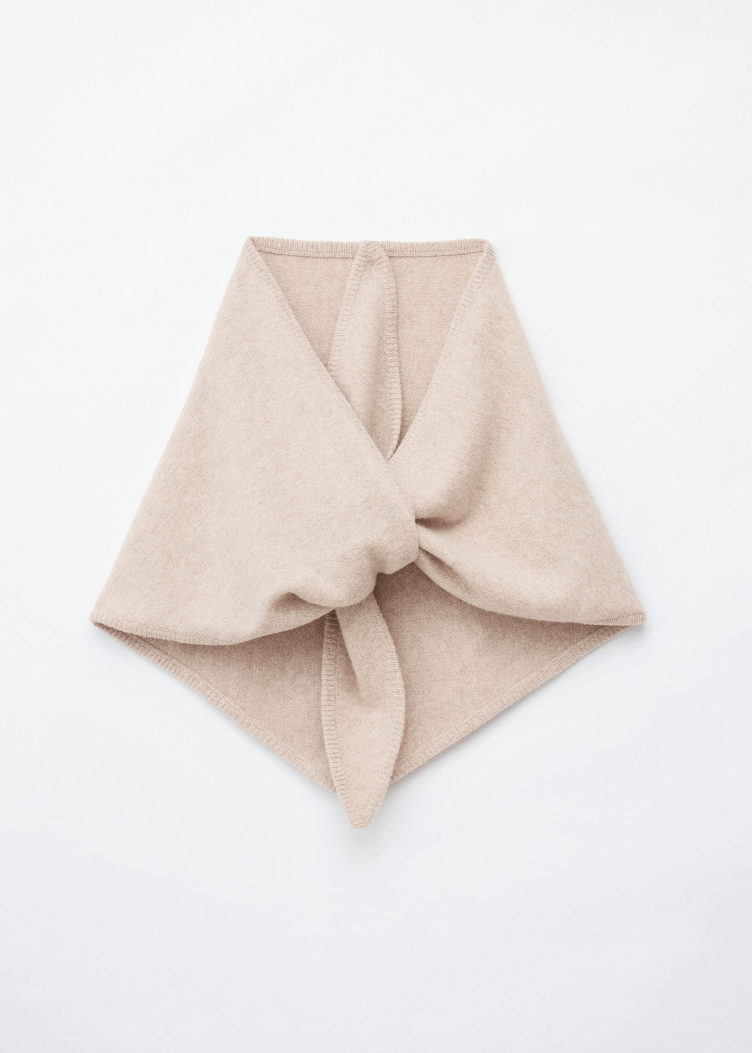 Wool Triangle Scarf - Dark Brown - Still Life