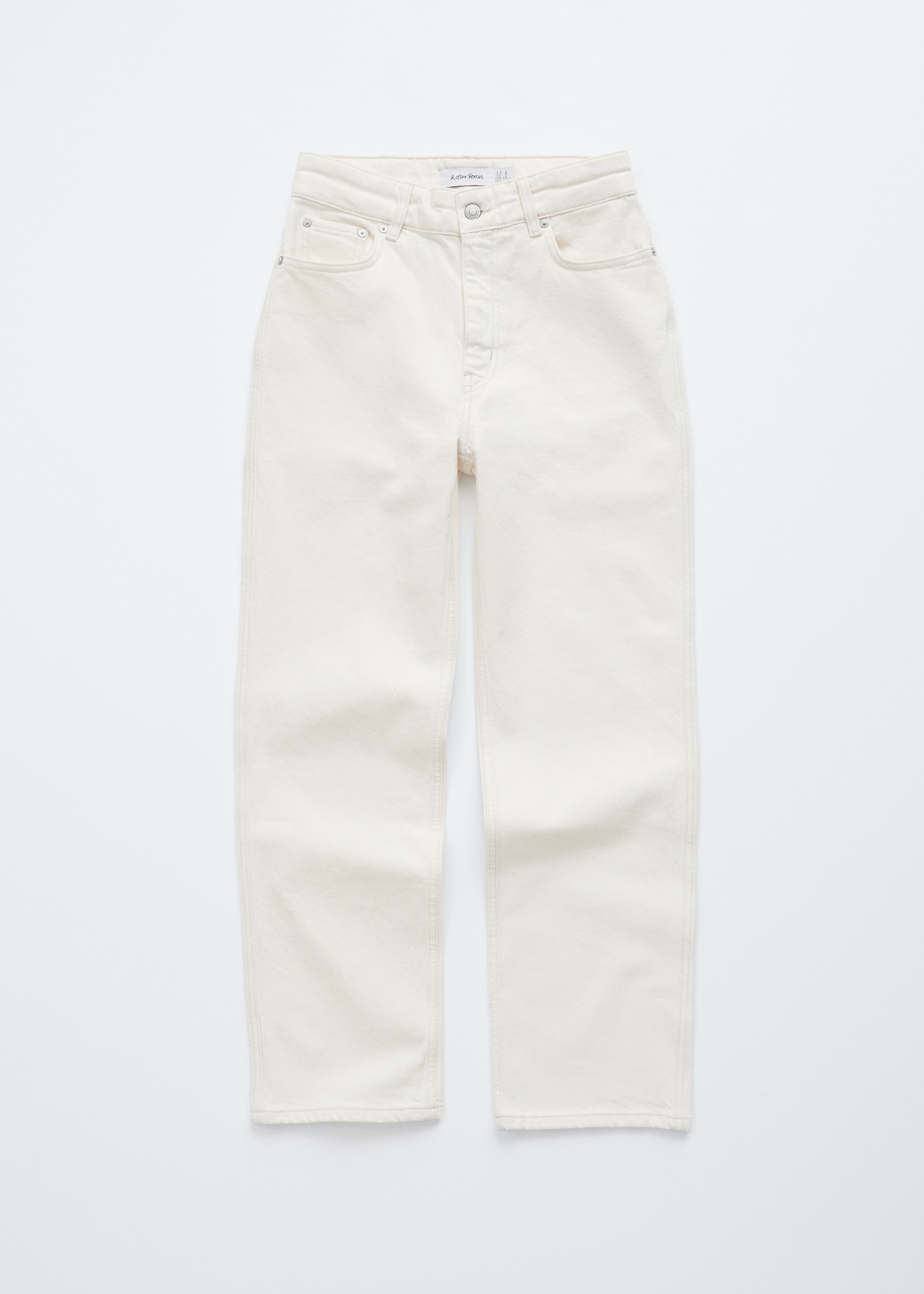 Jean slim court - Blanc/Bleu clair