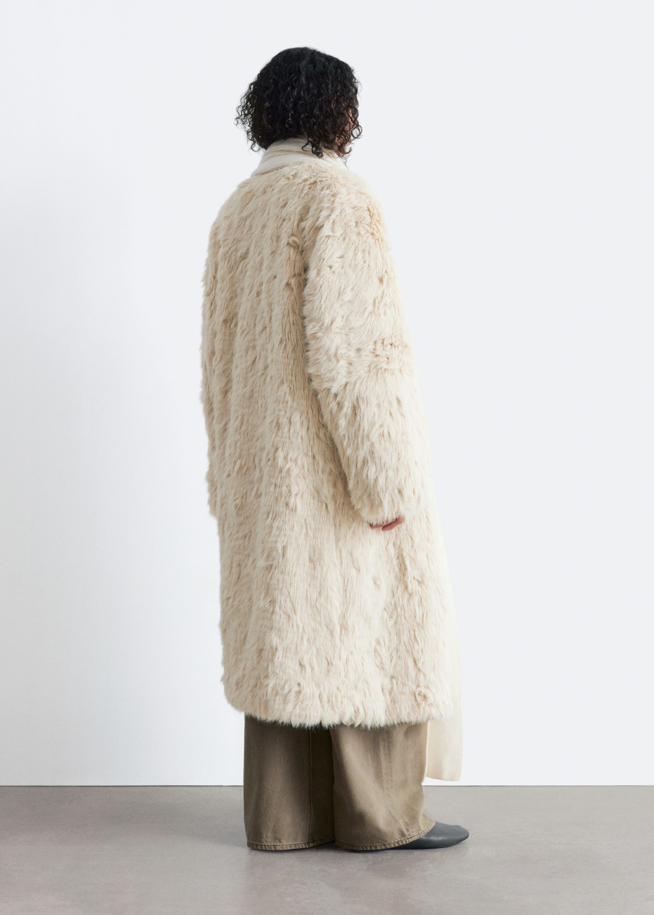 Image of Faux Fur Midi Coat