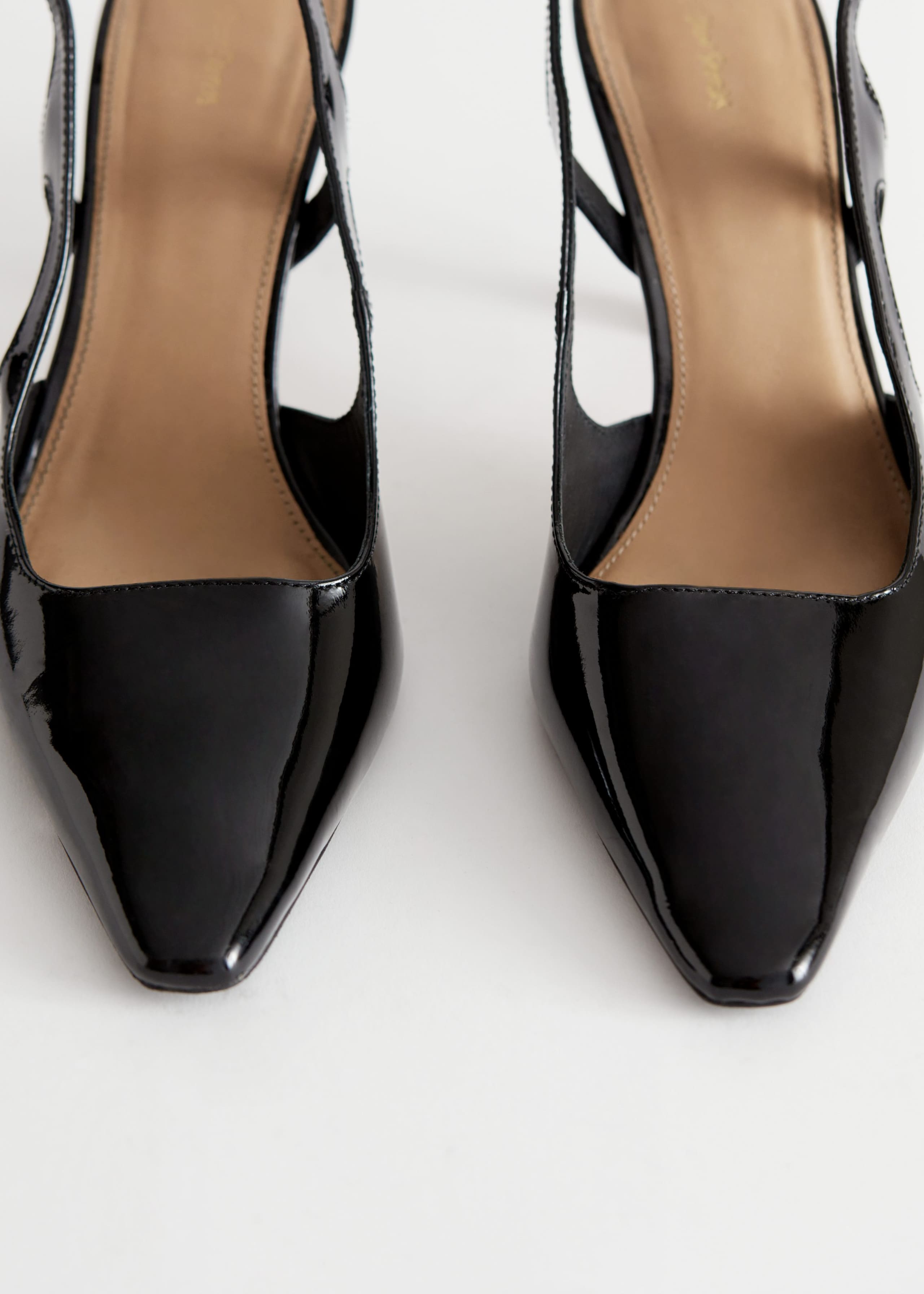 Image of Mules slingback a punta in pelle