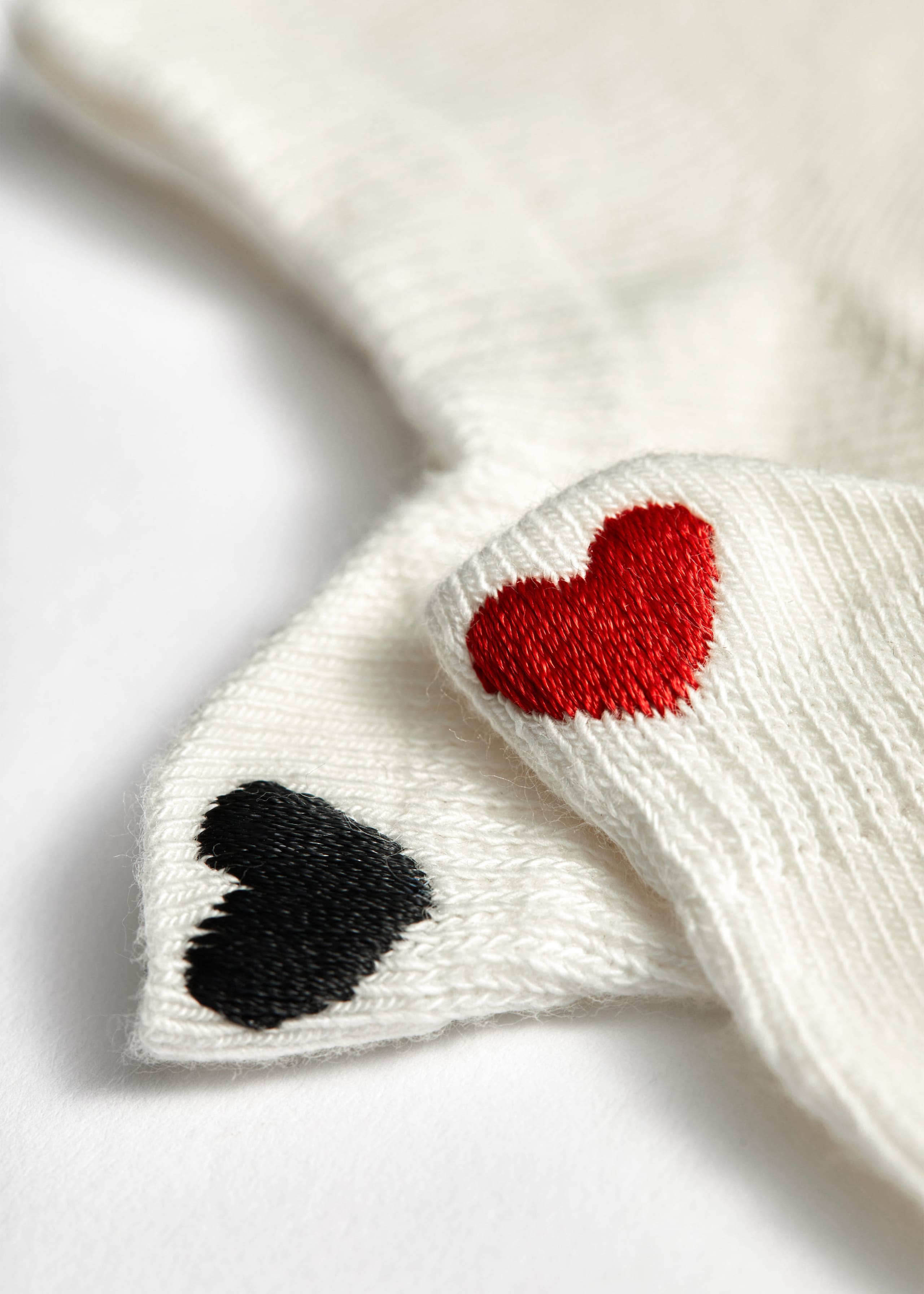 2-Pack Embroidered Sneaker Socks - {{variantName}} - Descriptive Detail
