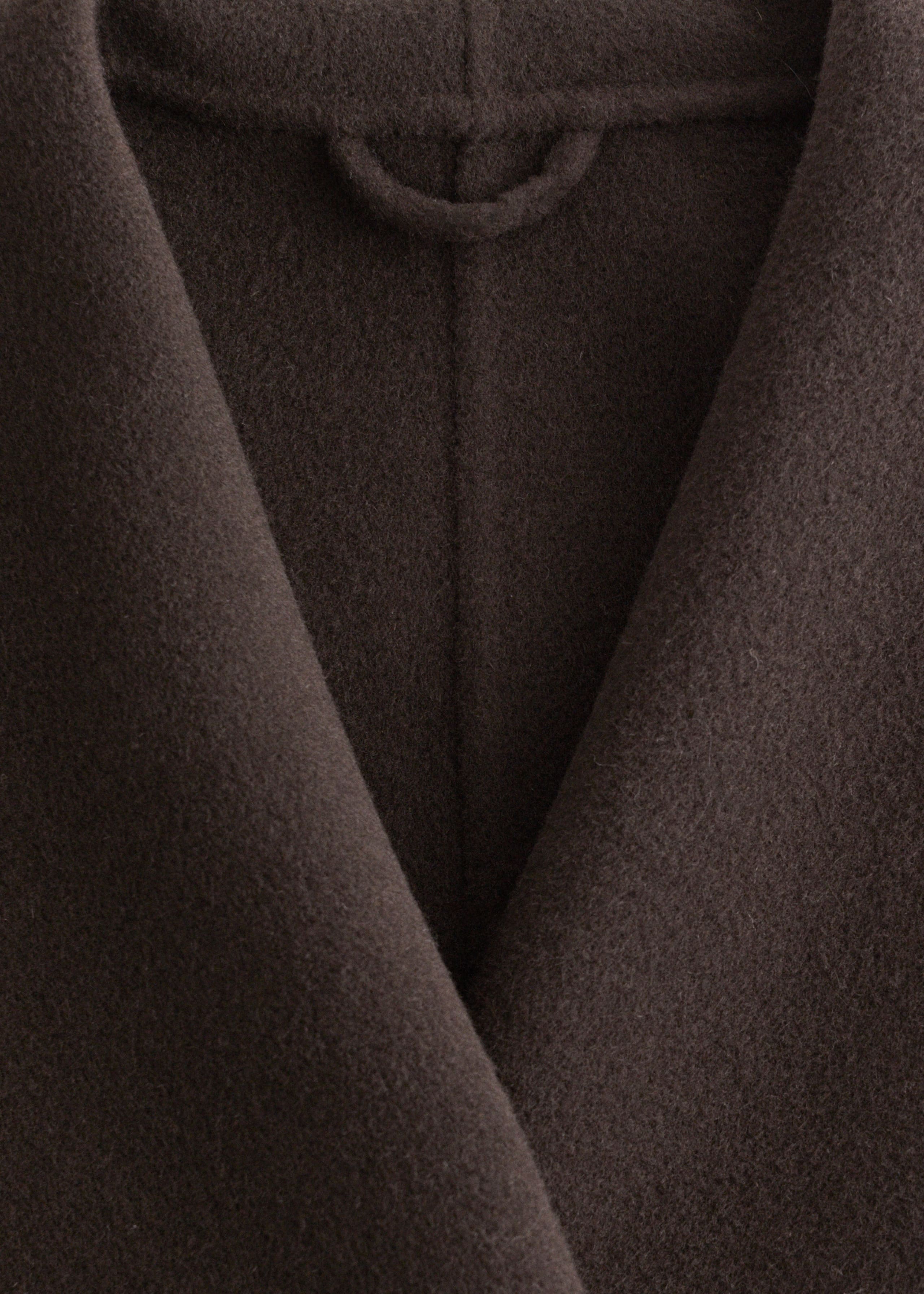 Image of Shawl-Collar Wool Maxi Coat
