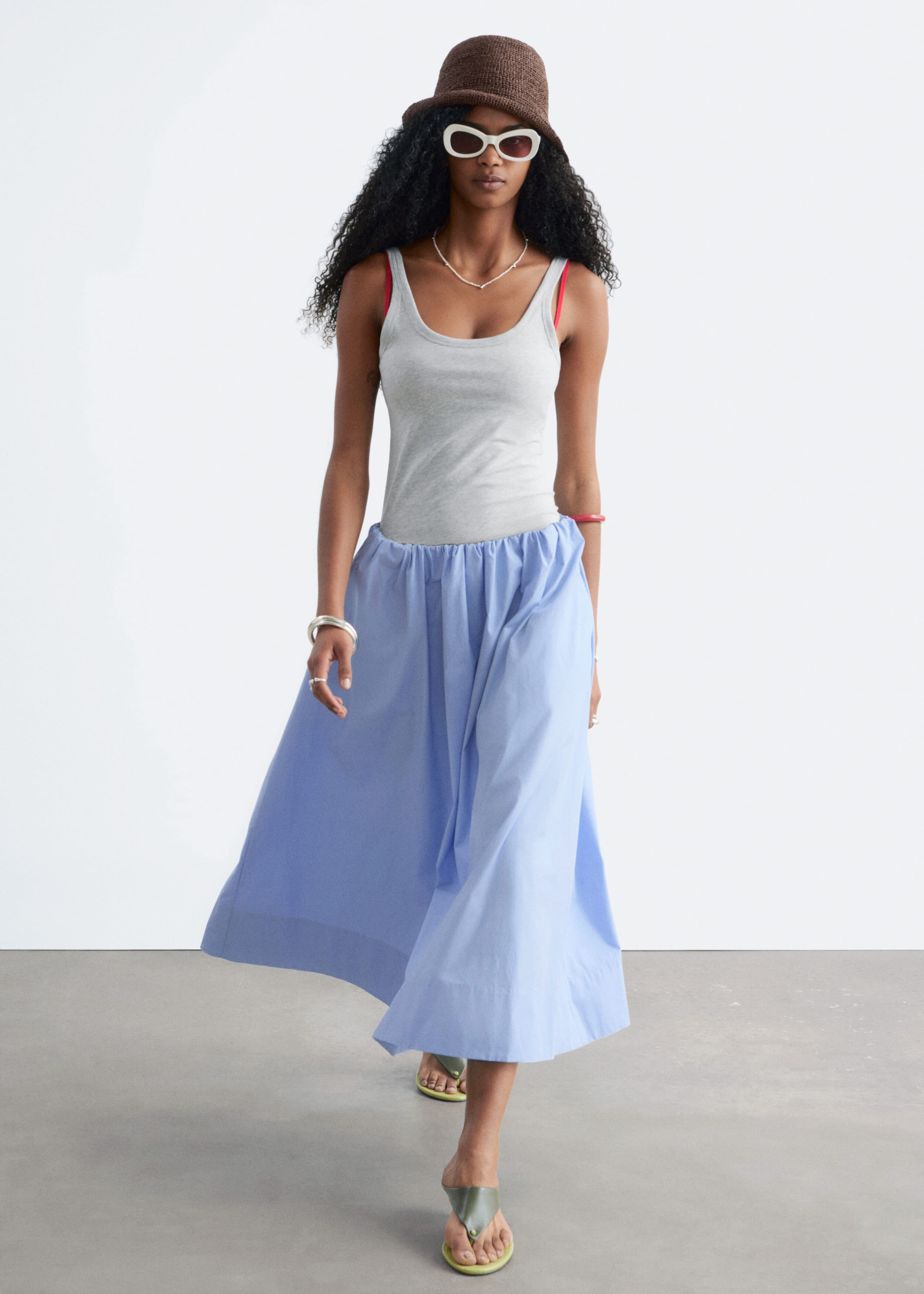 Top z okrągłym dekoltem – Czarny/biały – Lookbook