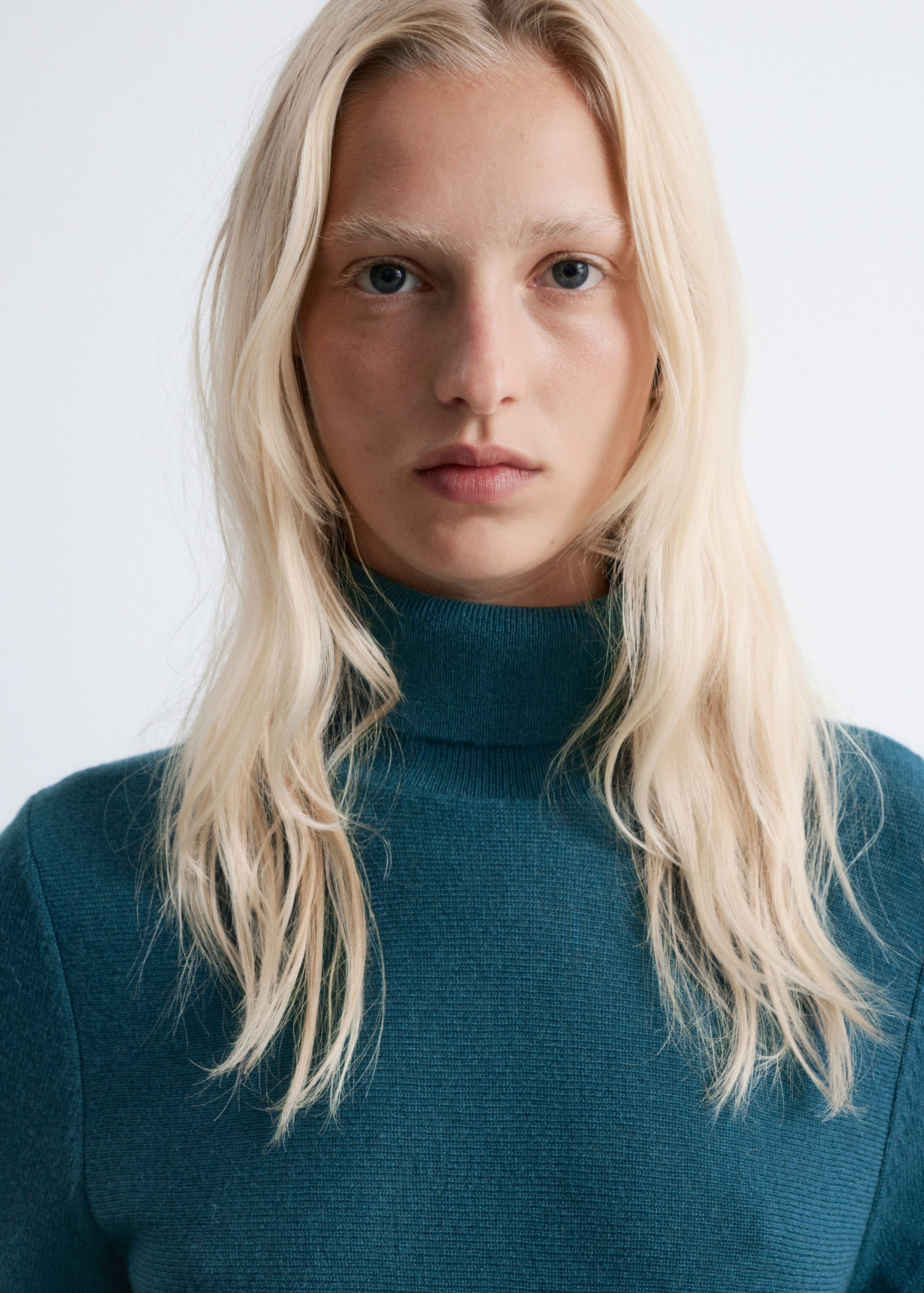 Image of Merino-Wool Turtleneck Maxi Dress
