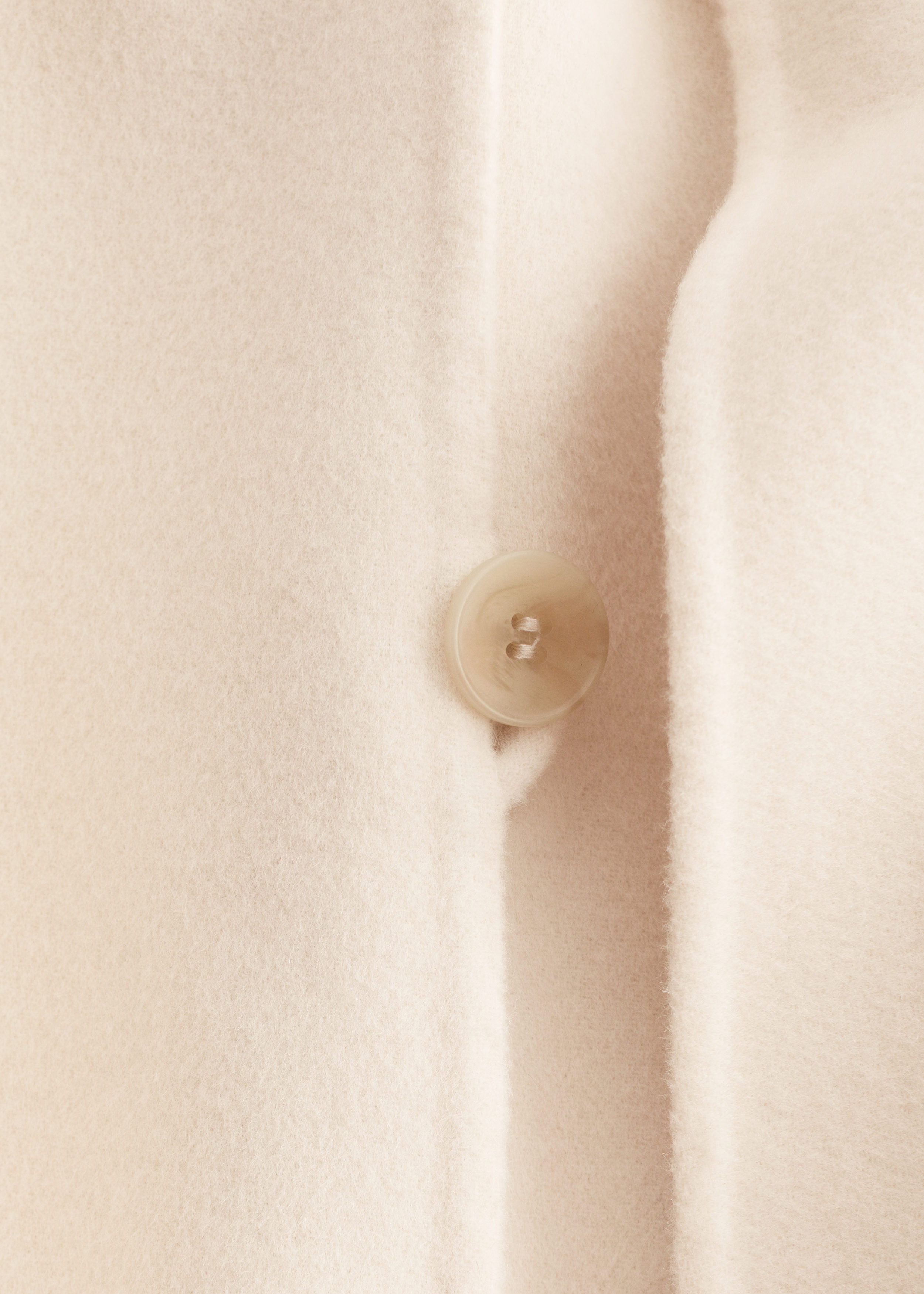 Fringed Shawl Wool Coat - Cream - Coats - & Other Stories US