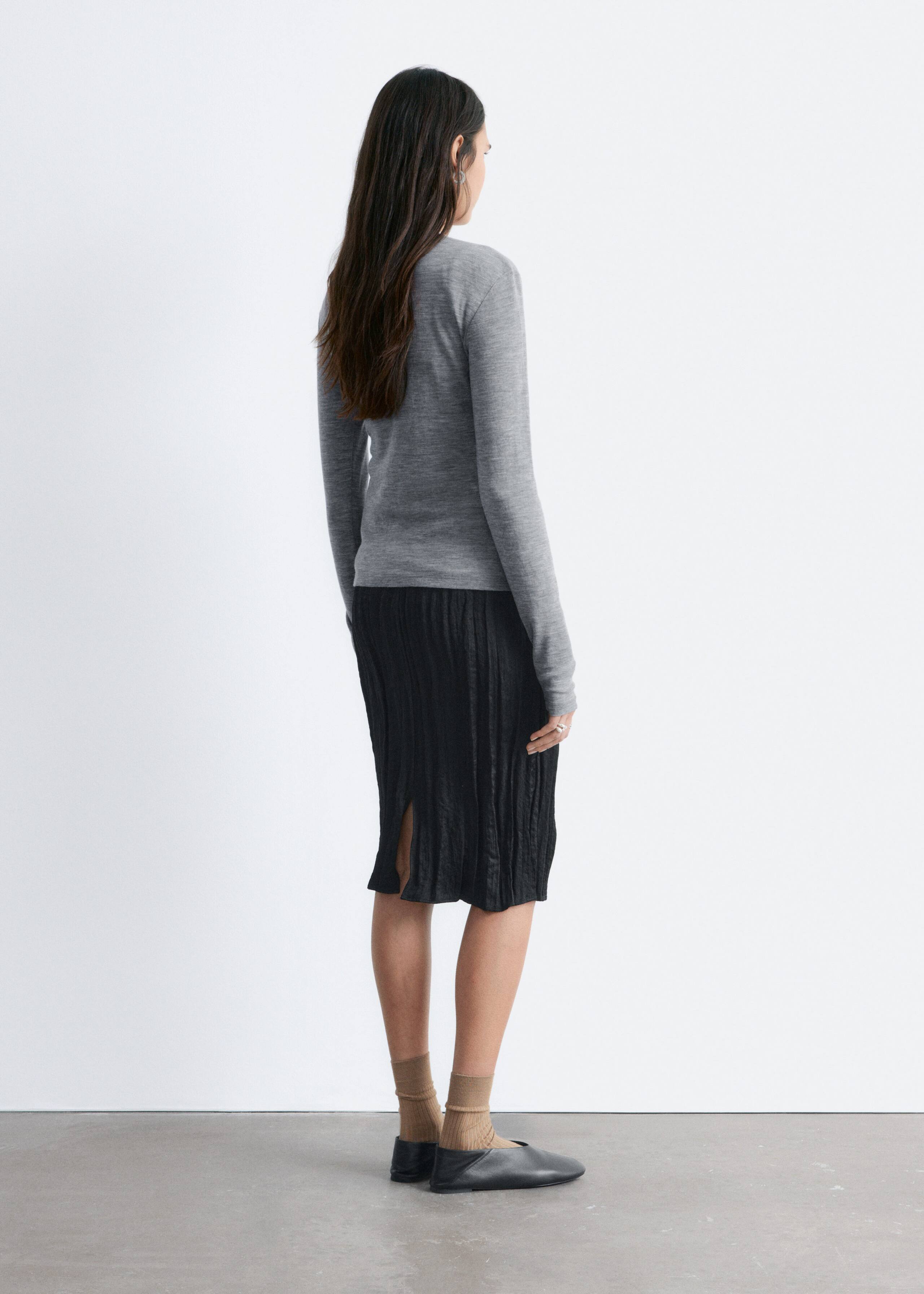 Image of Half-Placket Wool Top