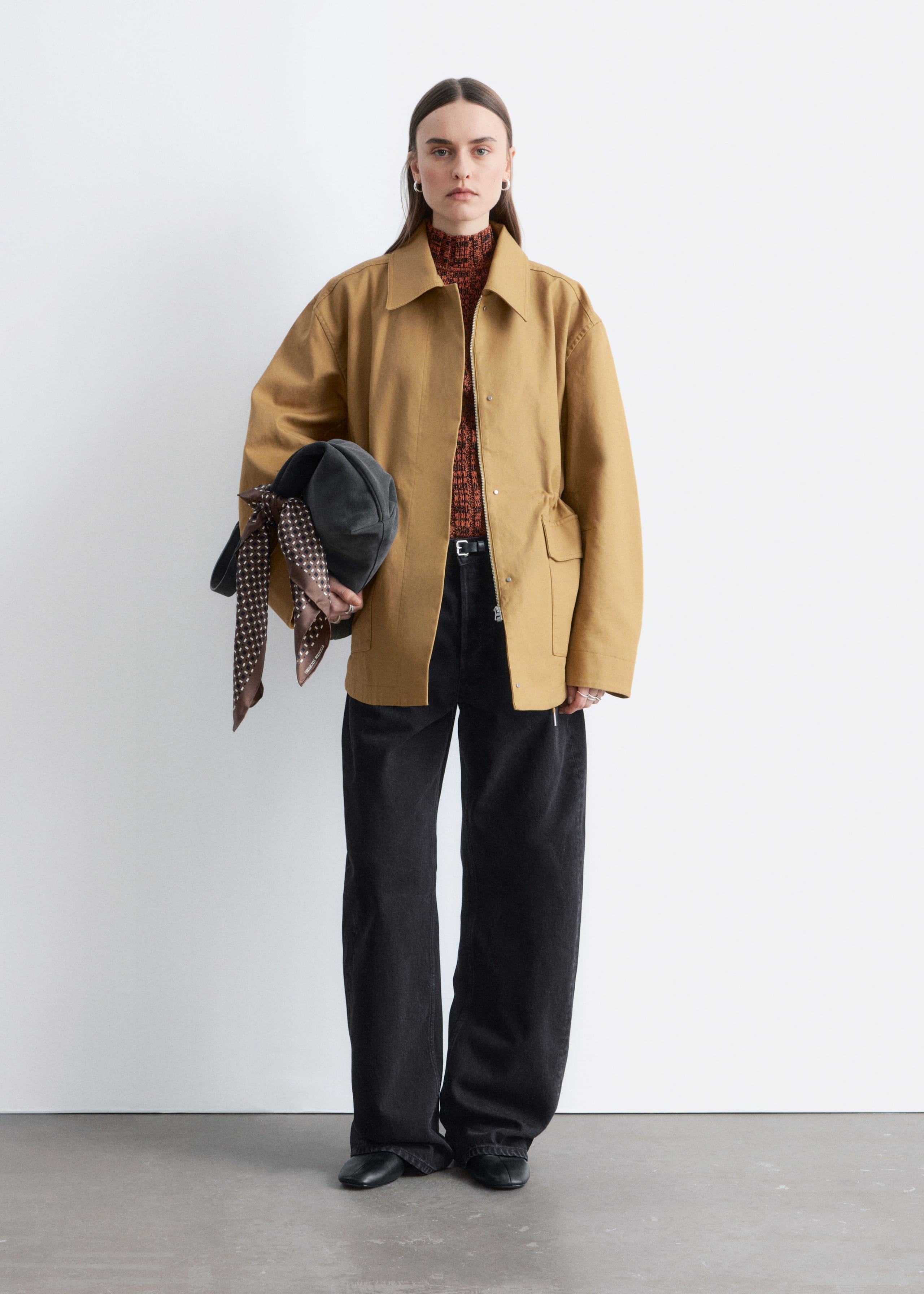 Image of Oversized Drawstring Utility Jacket