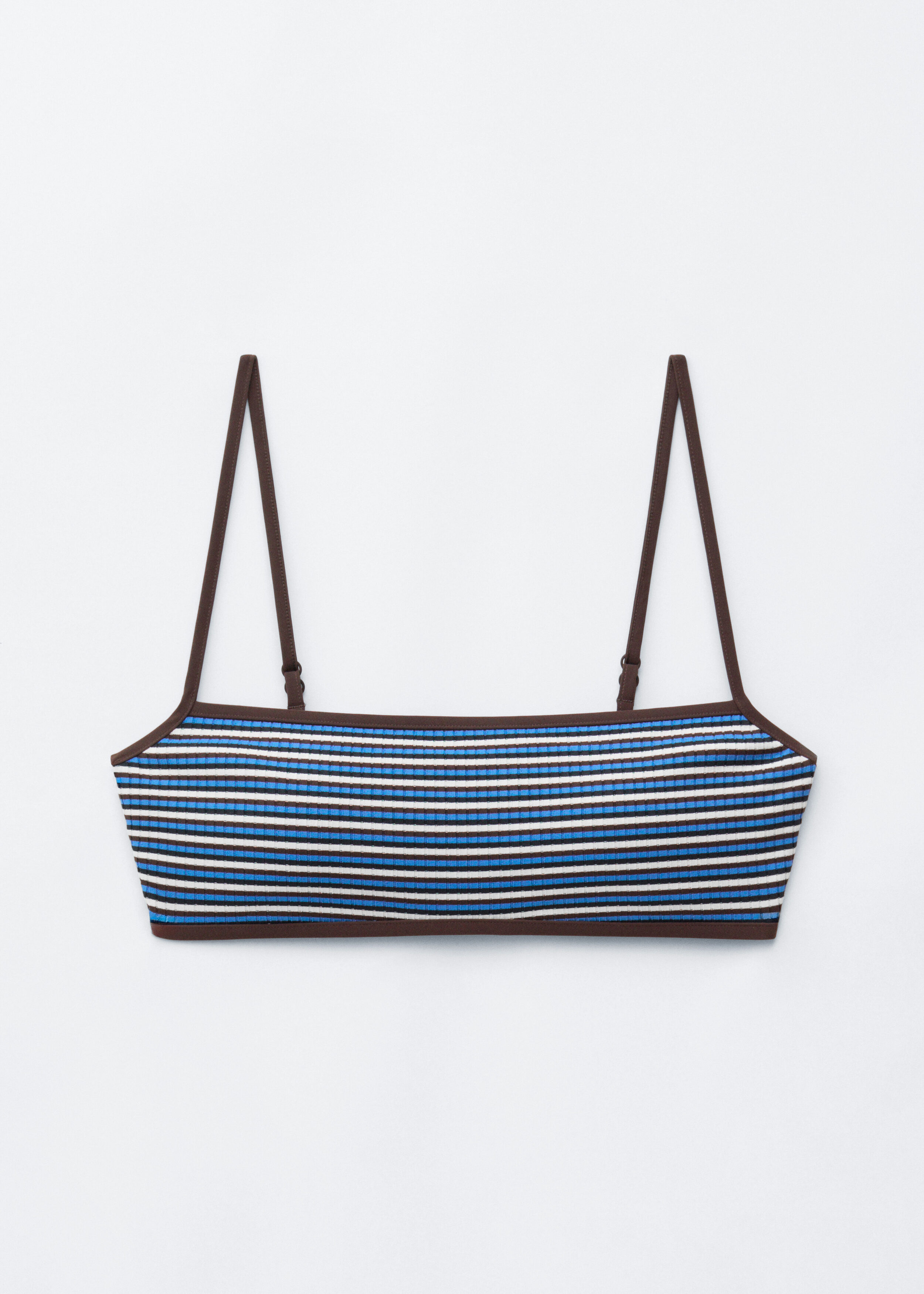 Ribbed Bandeau Bikini Top