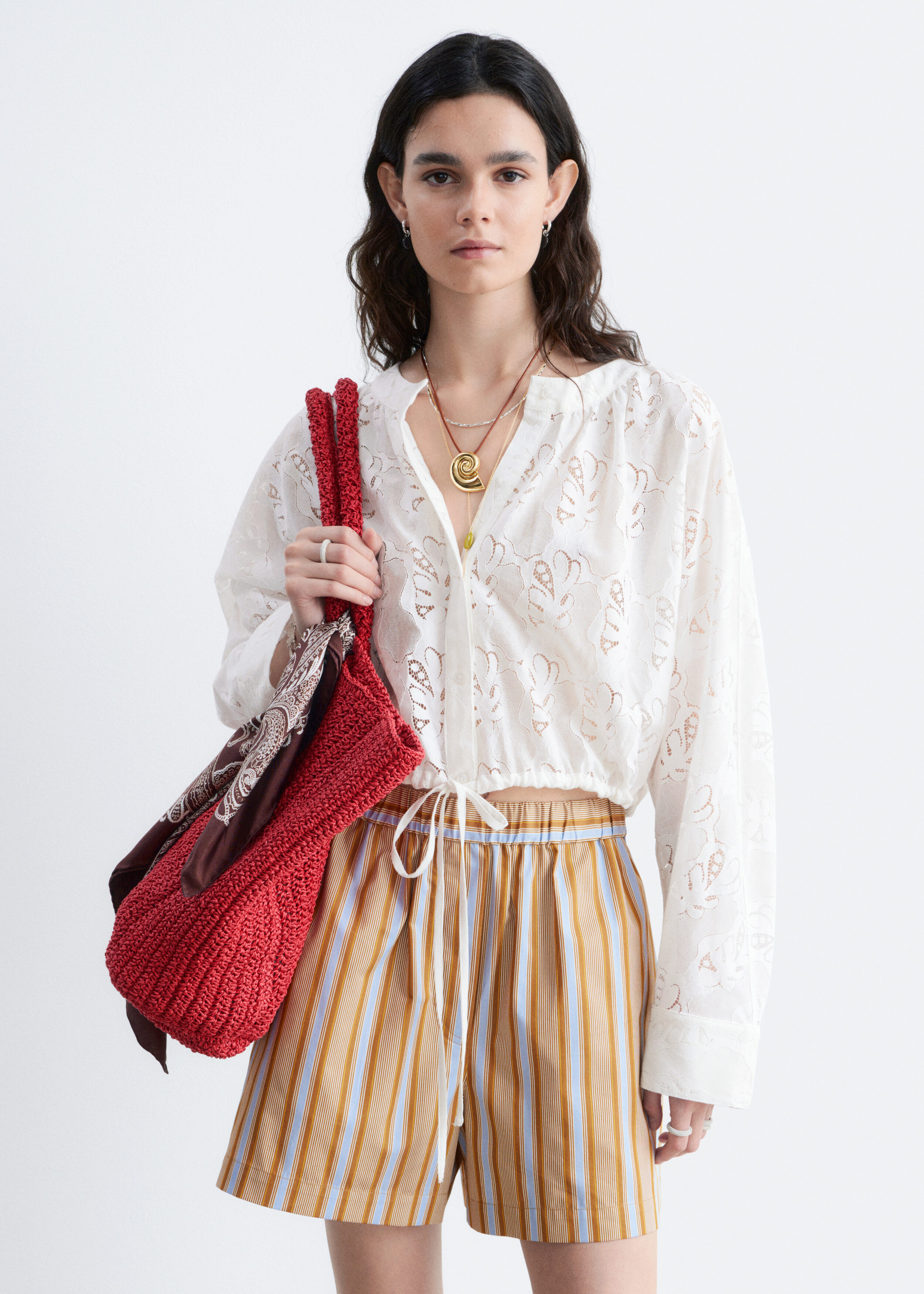 Lace Blouse - White - Blouses | & Other Stories US