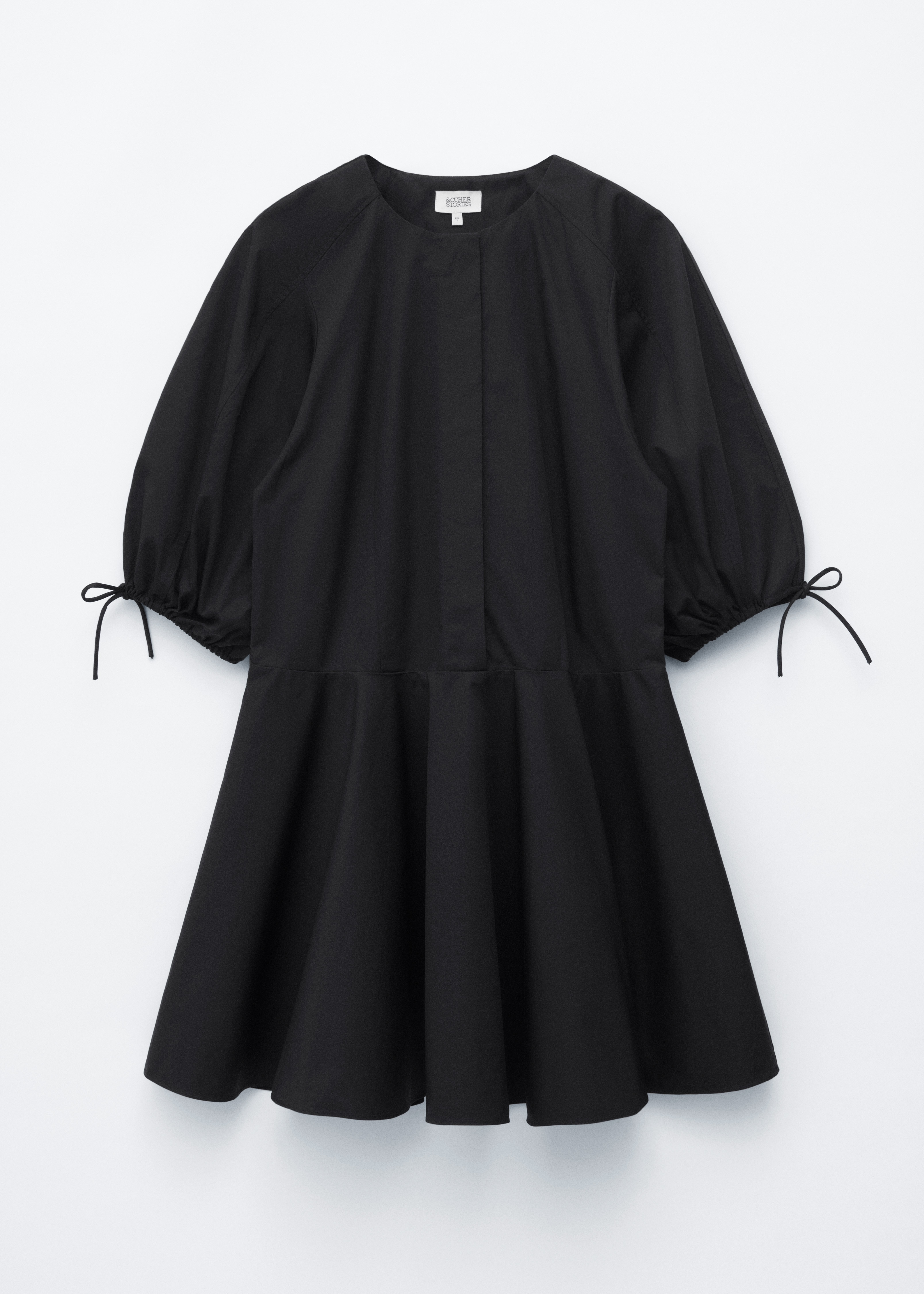 Volume-Sleeve Mini Dress