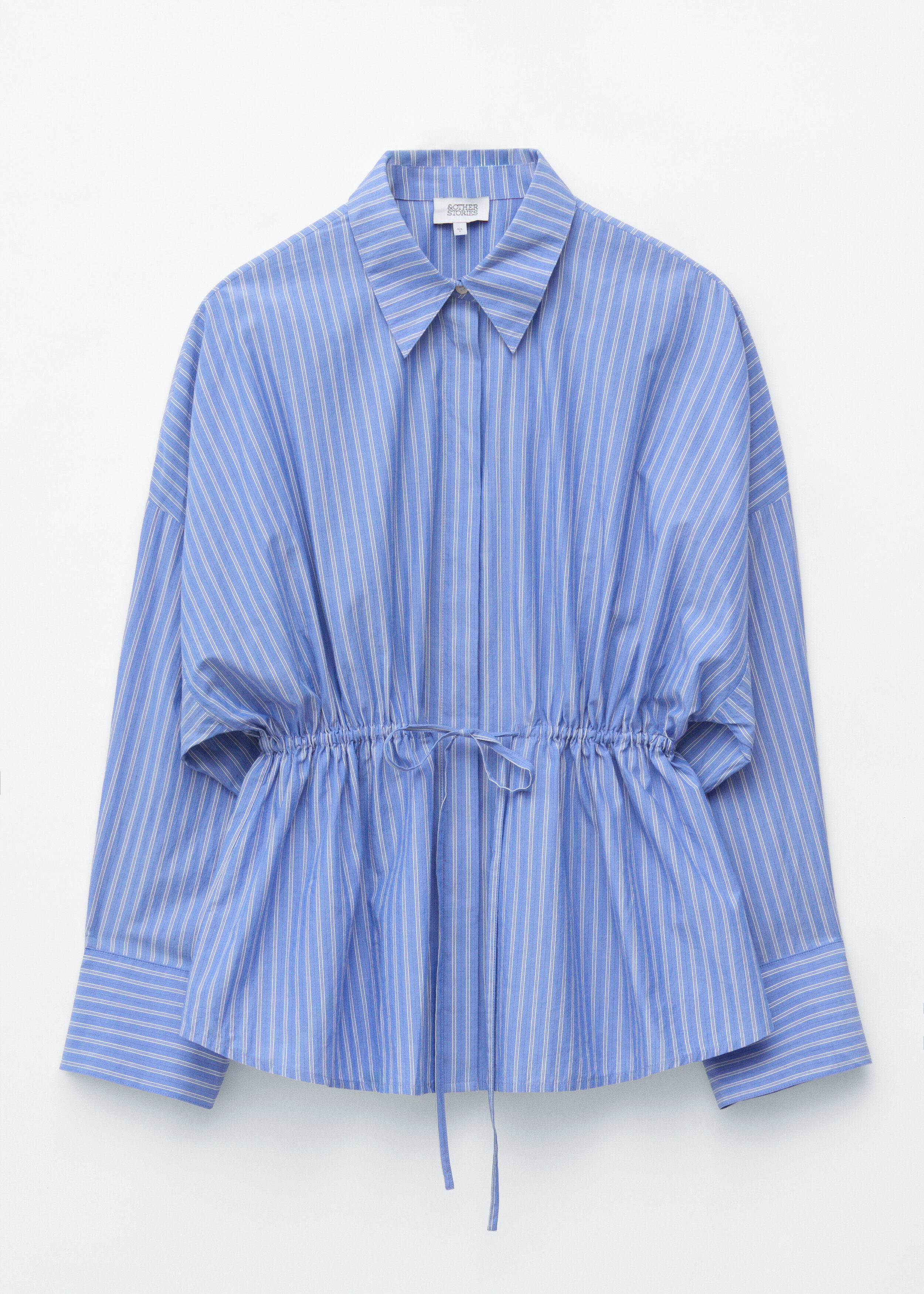 Cotton Poplin Drawstring Shirt