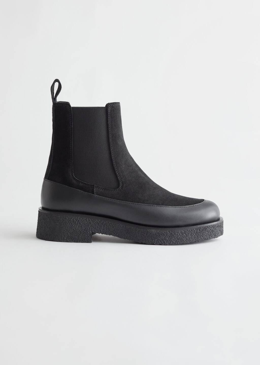 Suede Chelsea Boots - Black - Bodegón