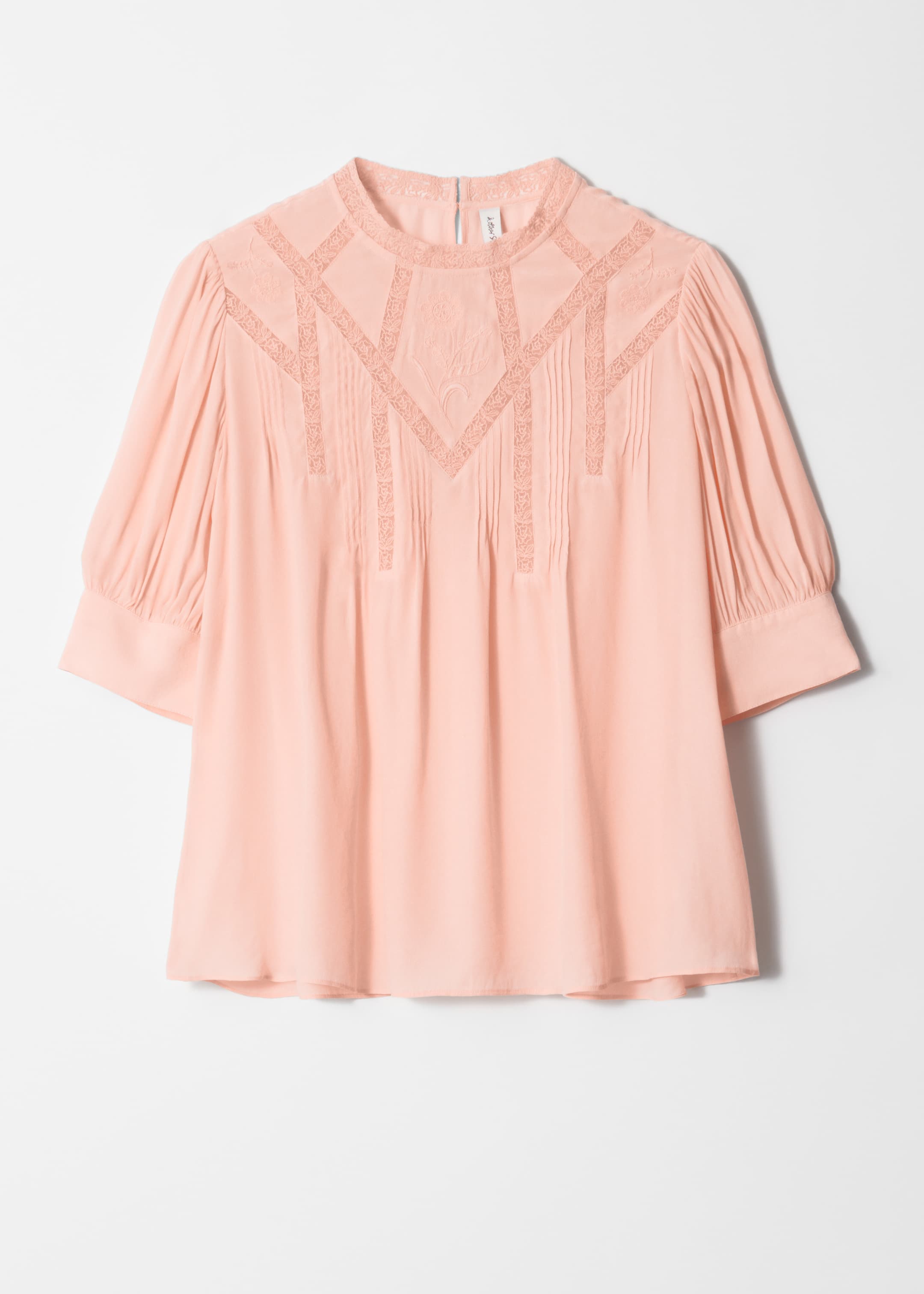 Visa större bild: Broderad spetsblus - Persika - DAM | H&M SE 5