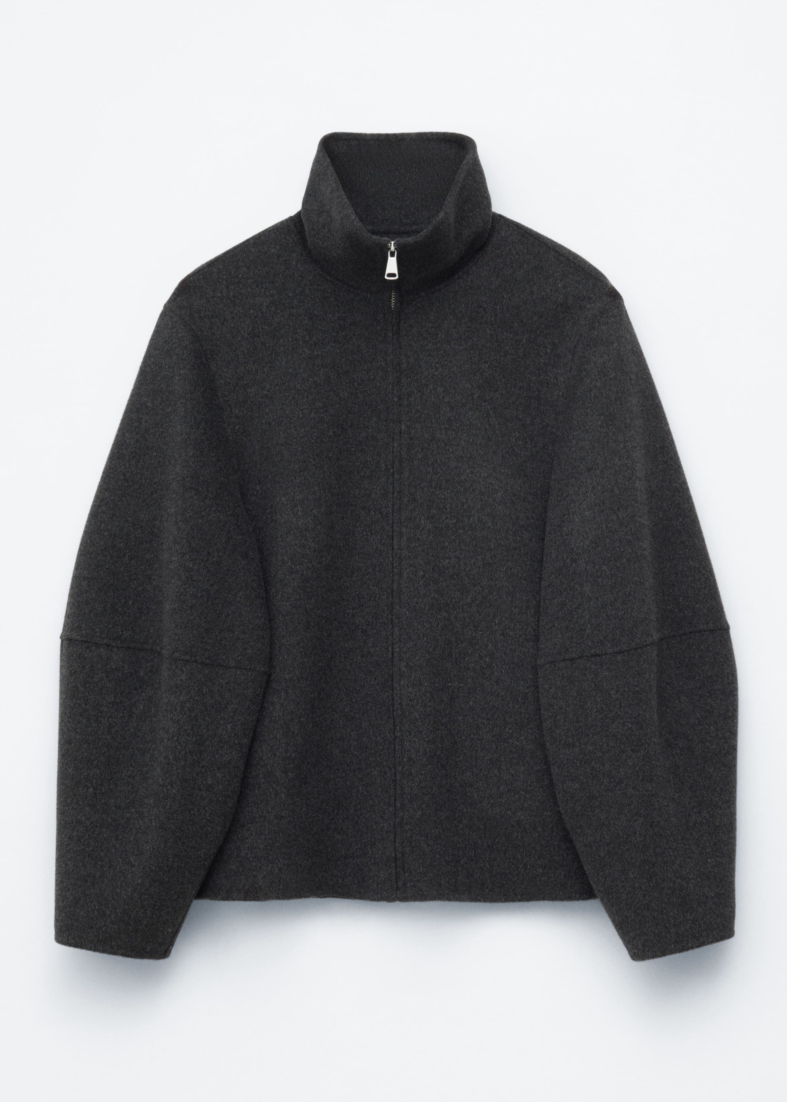 Image of Zip-Up Wool Jacket
