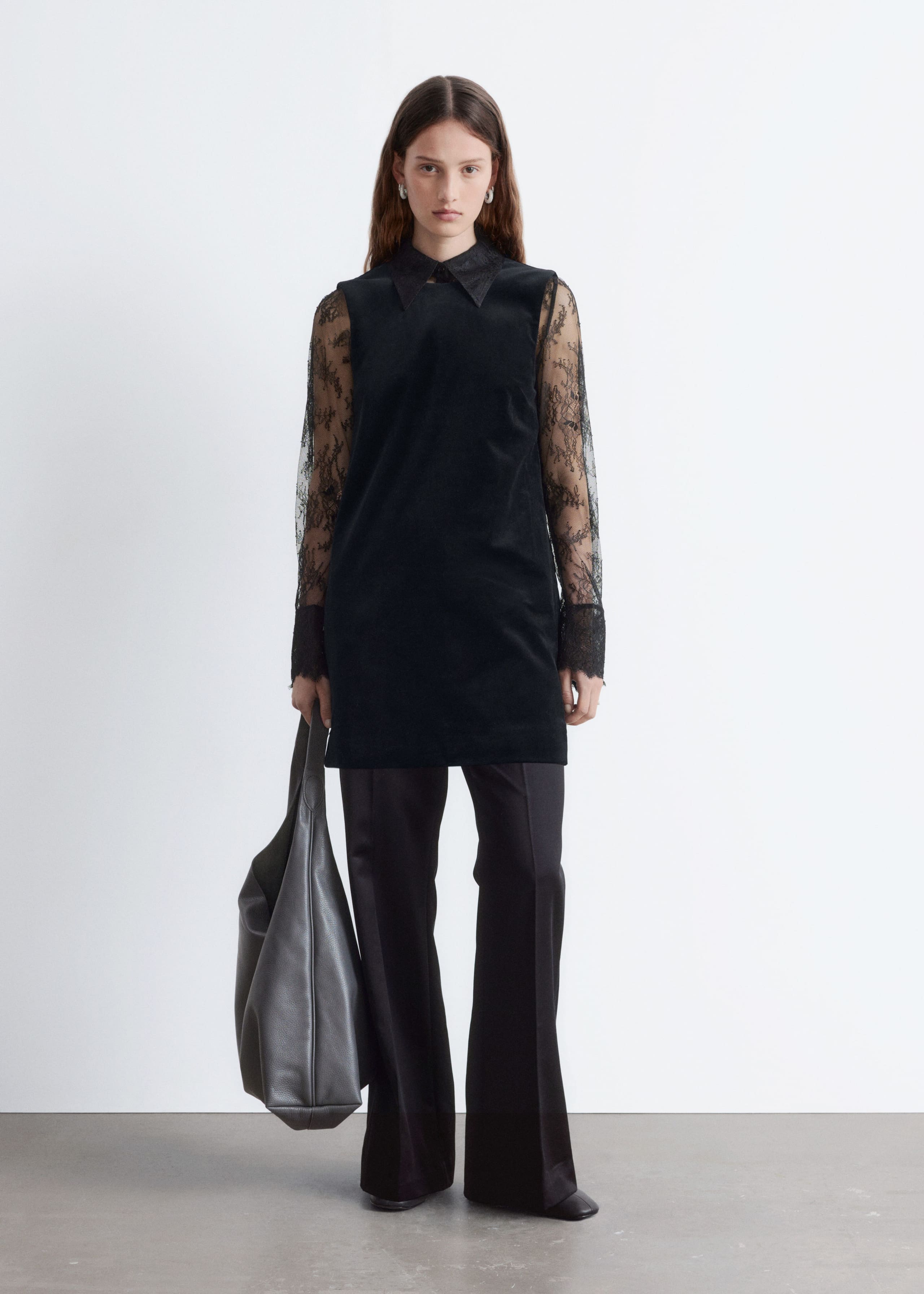 Image of Open Back Velvet Mini Dress