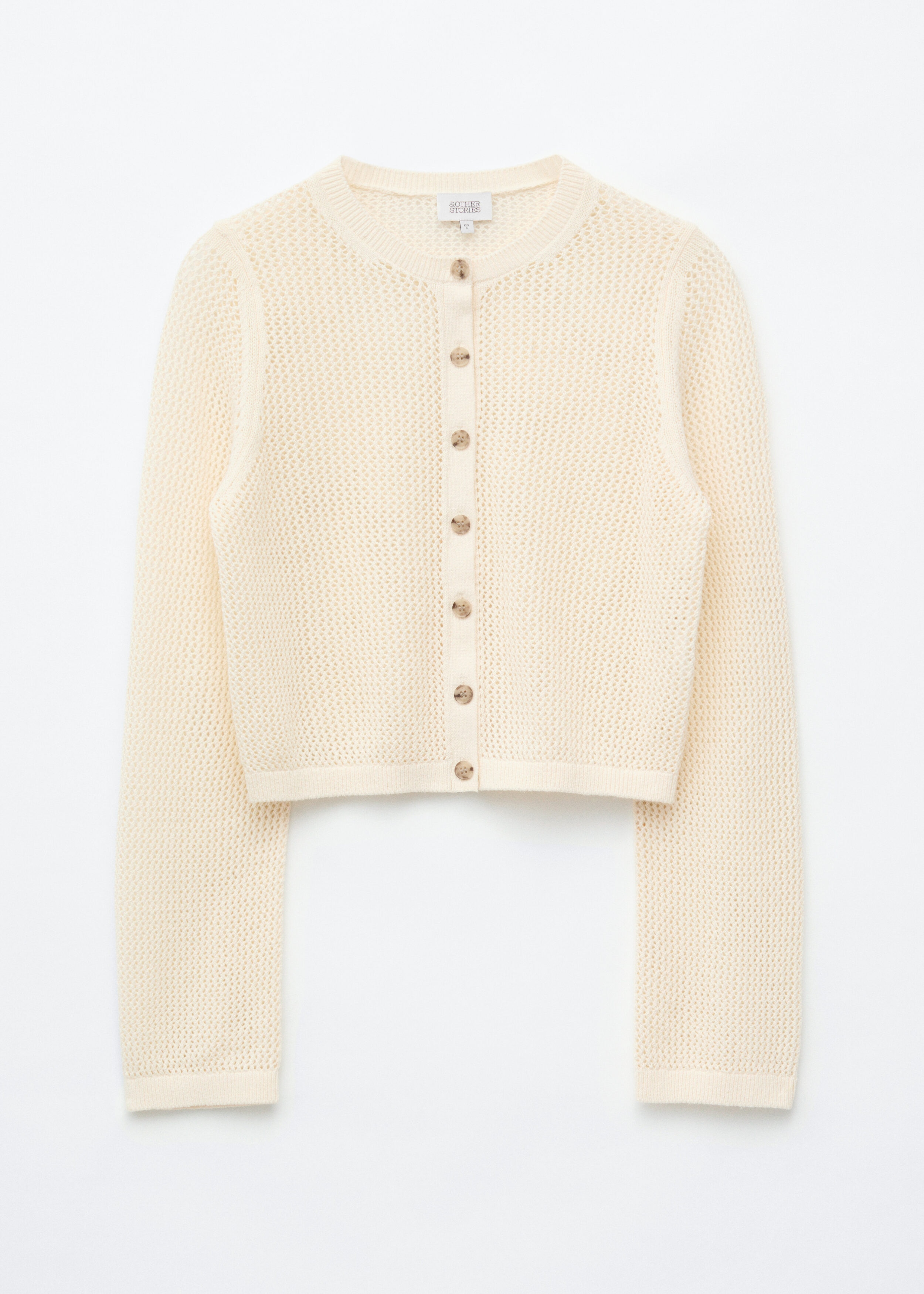 Open-Knit Cotton Cardigan