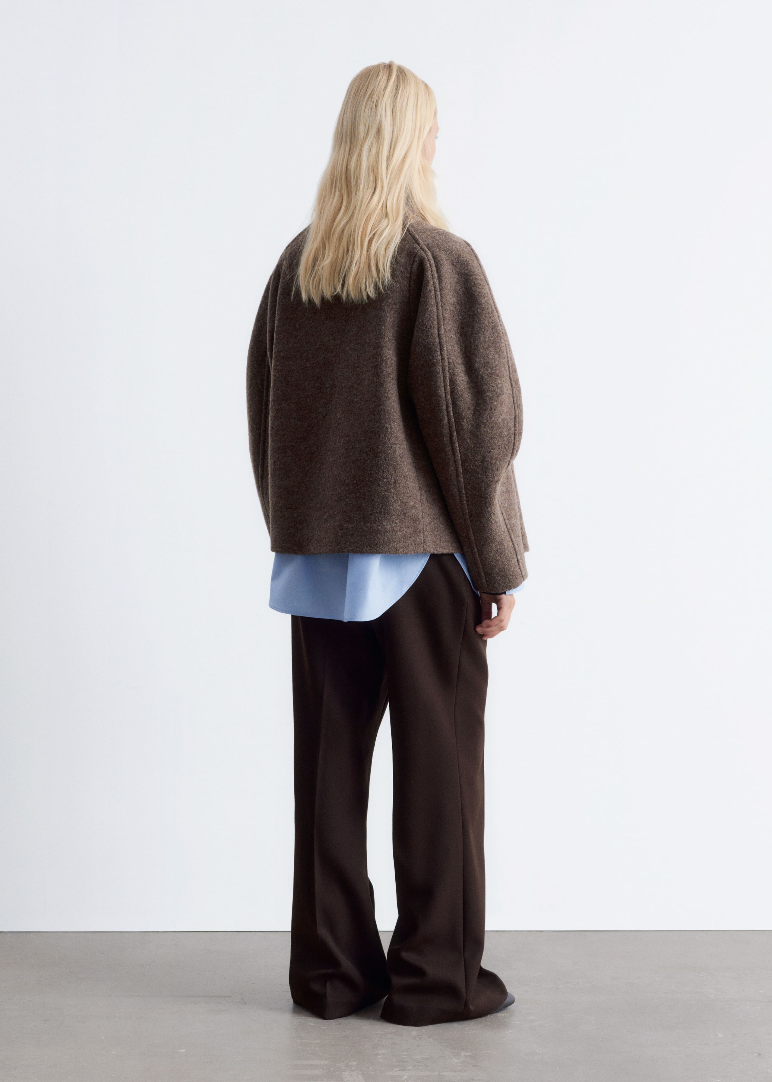 Image of Asymmetric Wool Jacket