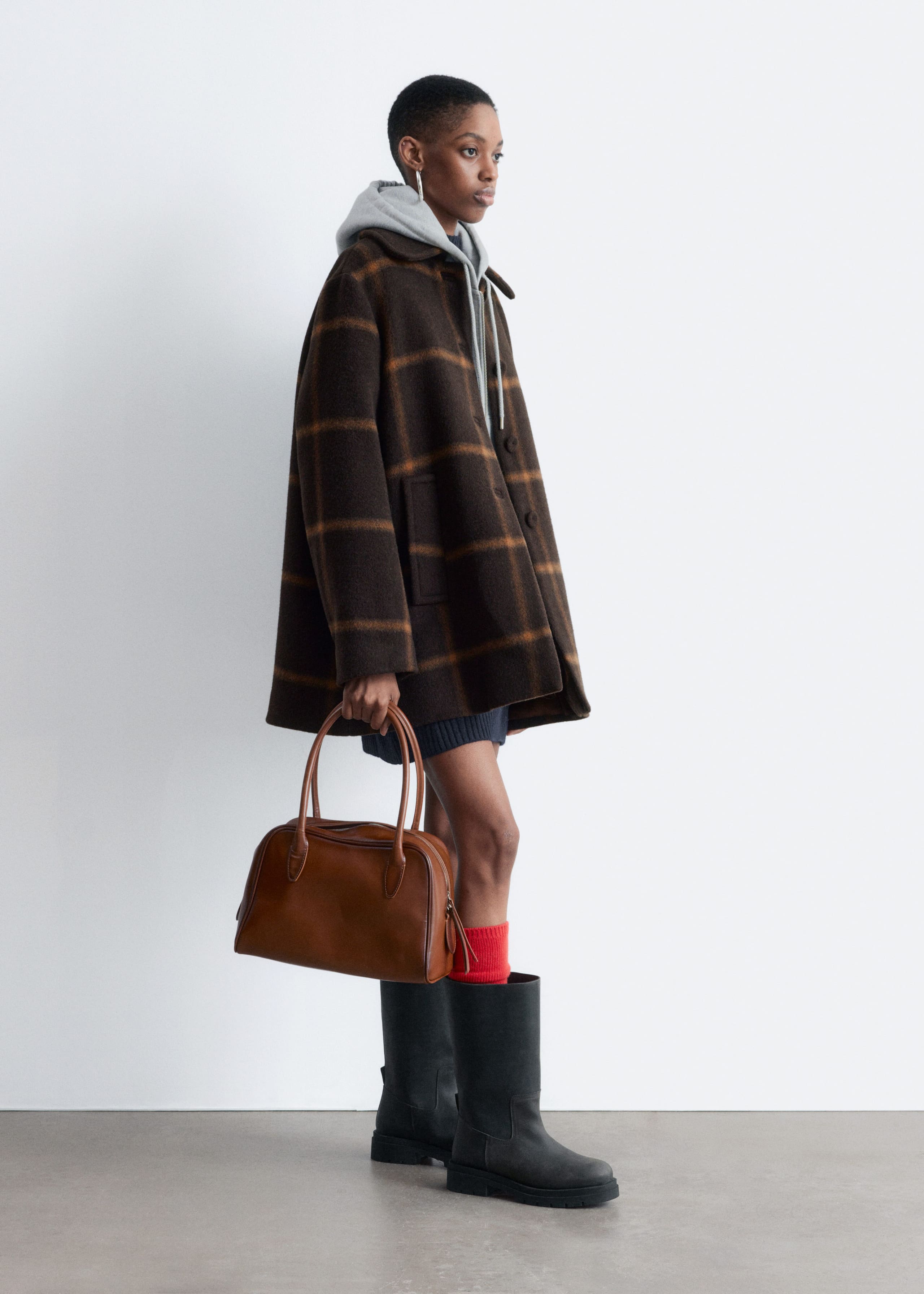 Image of A-line Wool Coat