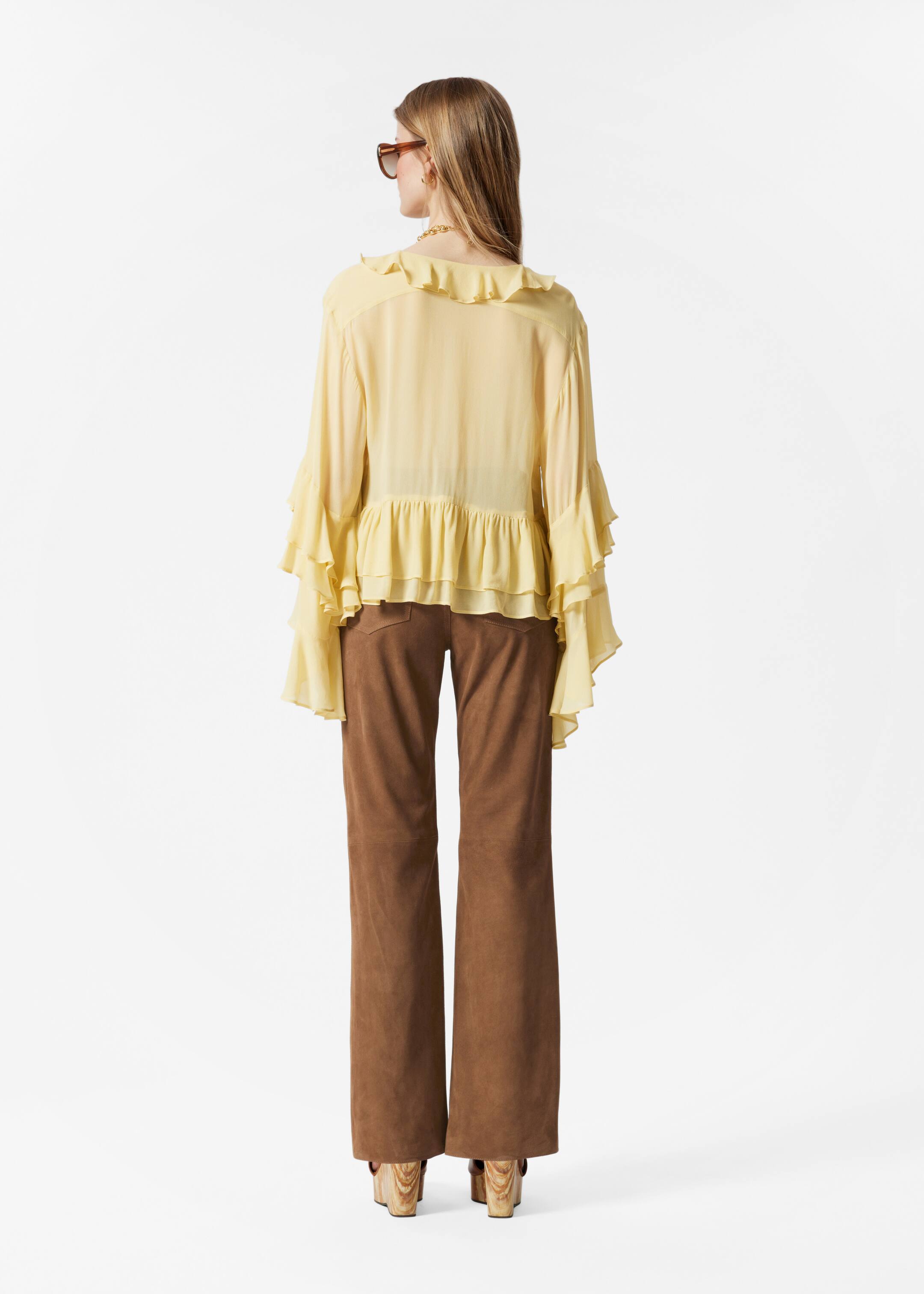 Ver imagen más grande: Blusa con volantes - Amarillo - MUJER | H&M ES 4