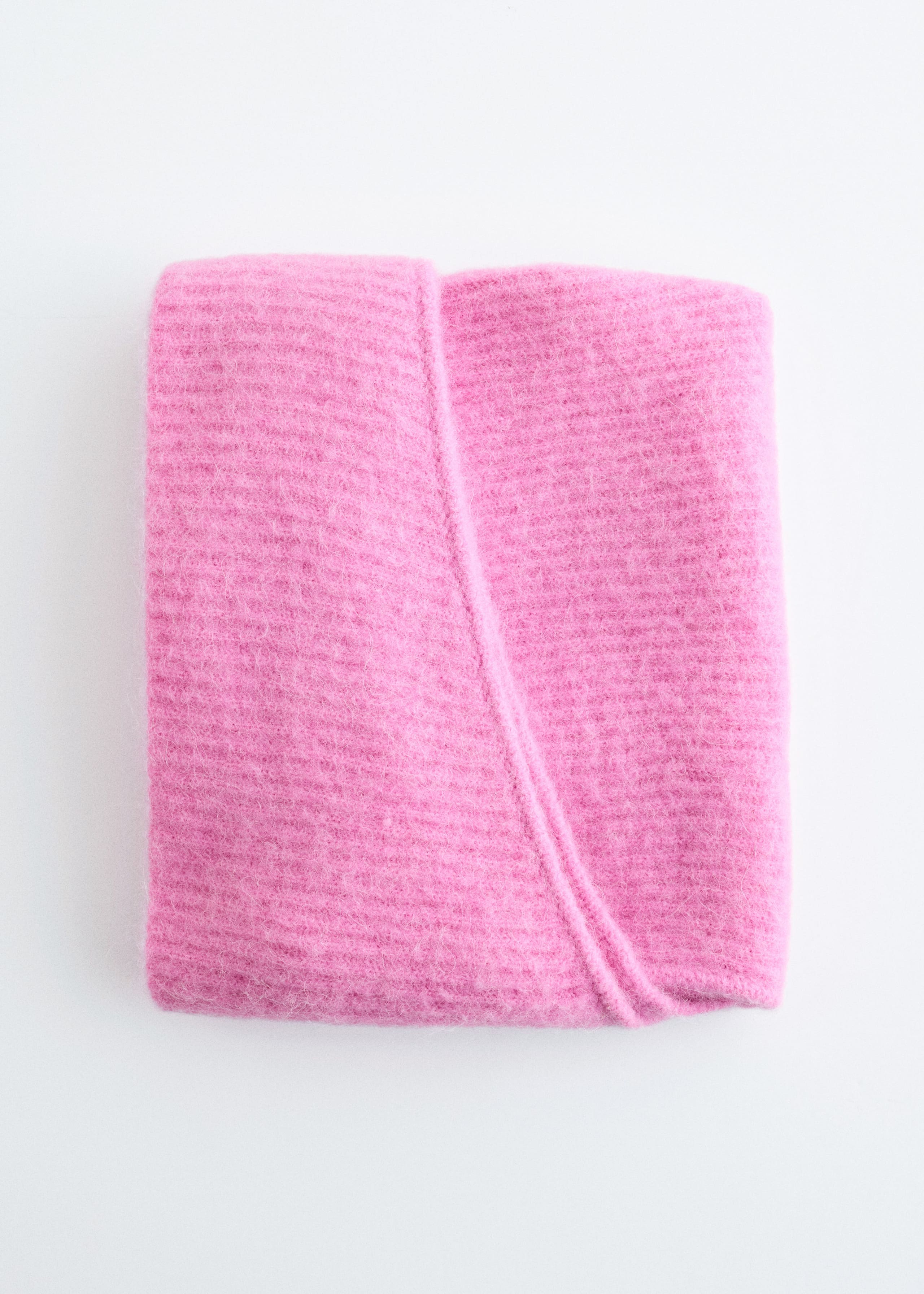 Image of Alpaca-Blend Rib-Knit Hood Scarf