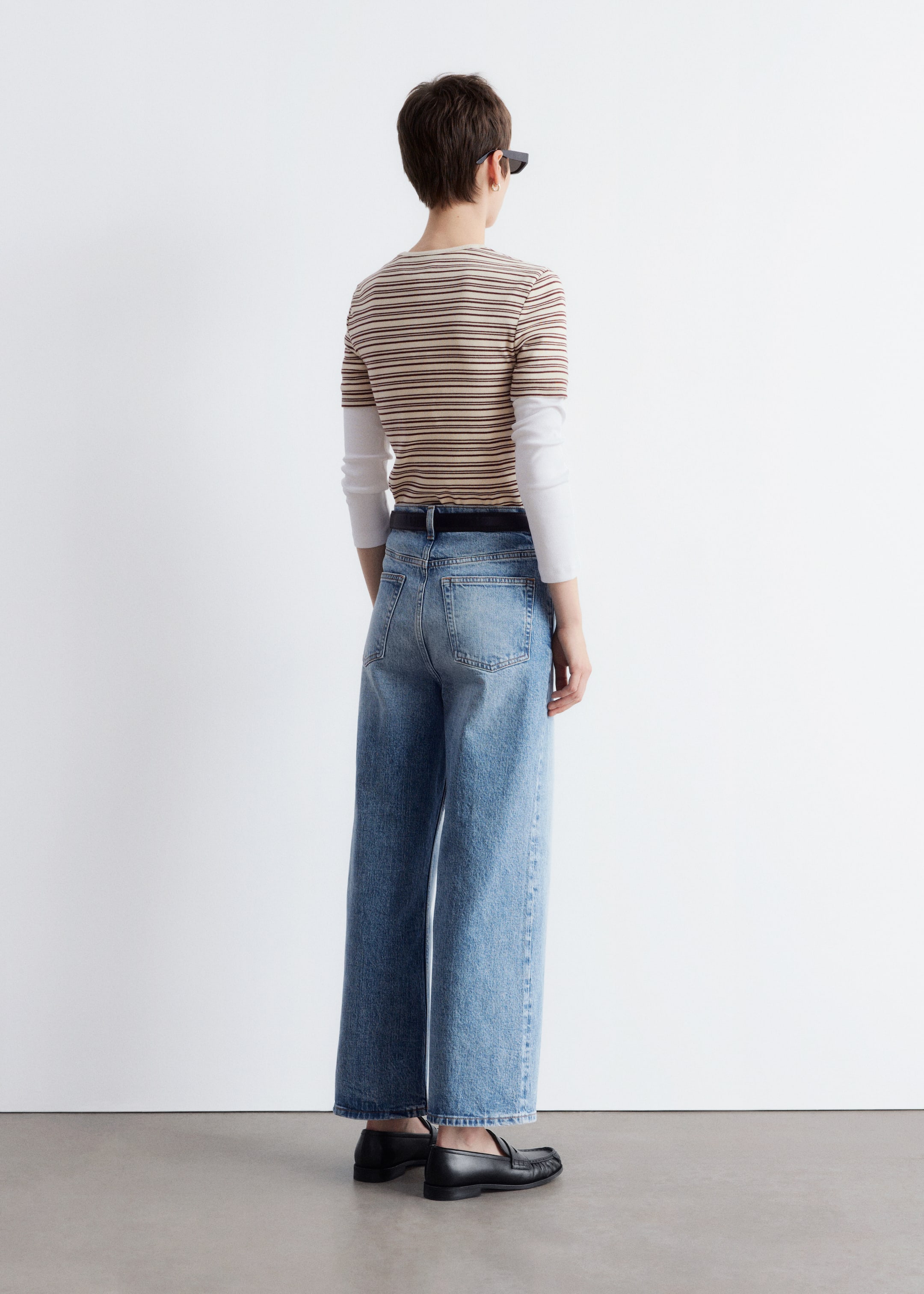 Grotere afbeelding bekijken: Cropped Wide-Leg Jeans - Lichtblauw - DAMES | H&M BE 5