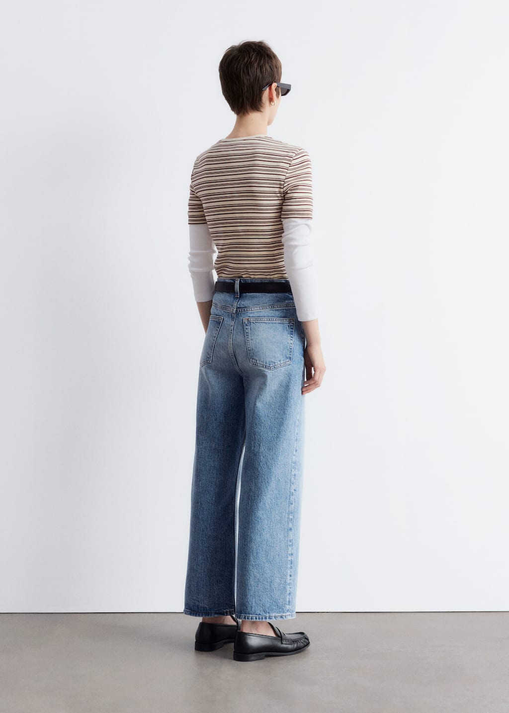 Image of Cropped Wide-Leg Jeans