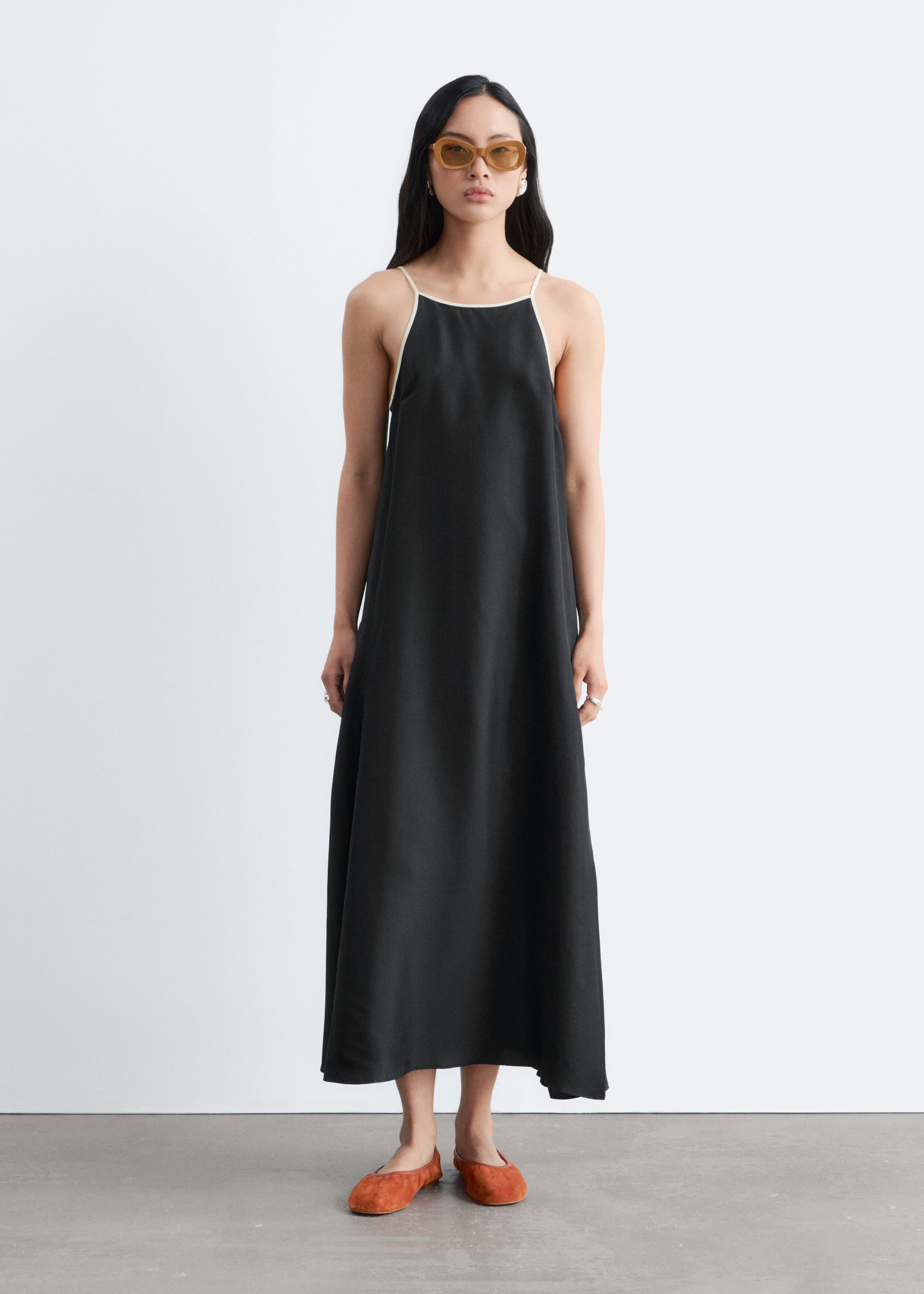 Image of Silk Maxi Strap Dress