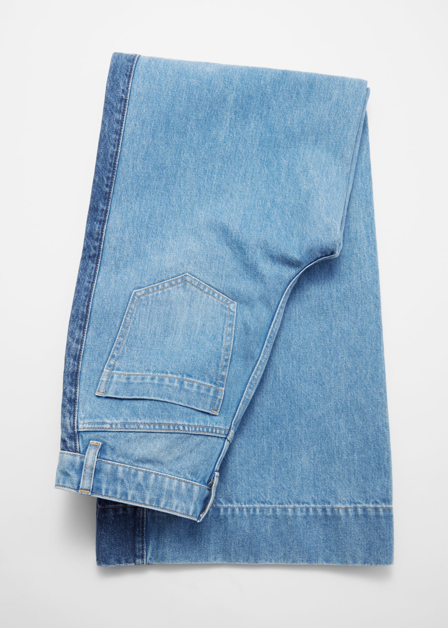 Long Wide-Leg Jeans - Mid Blue - 5