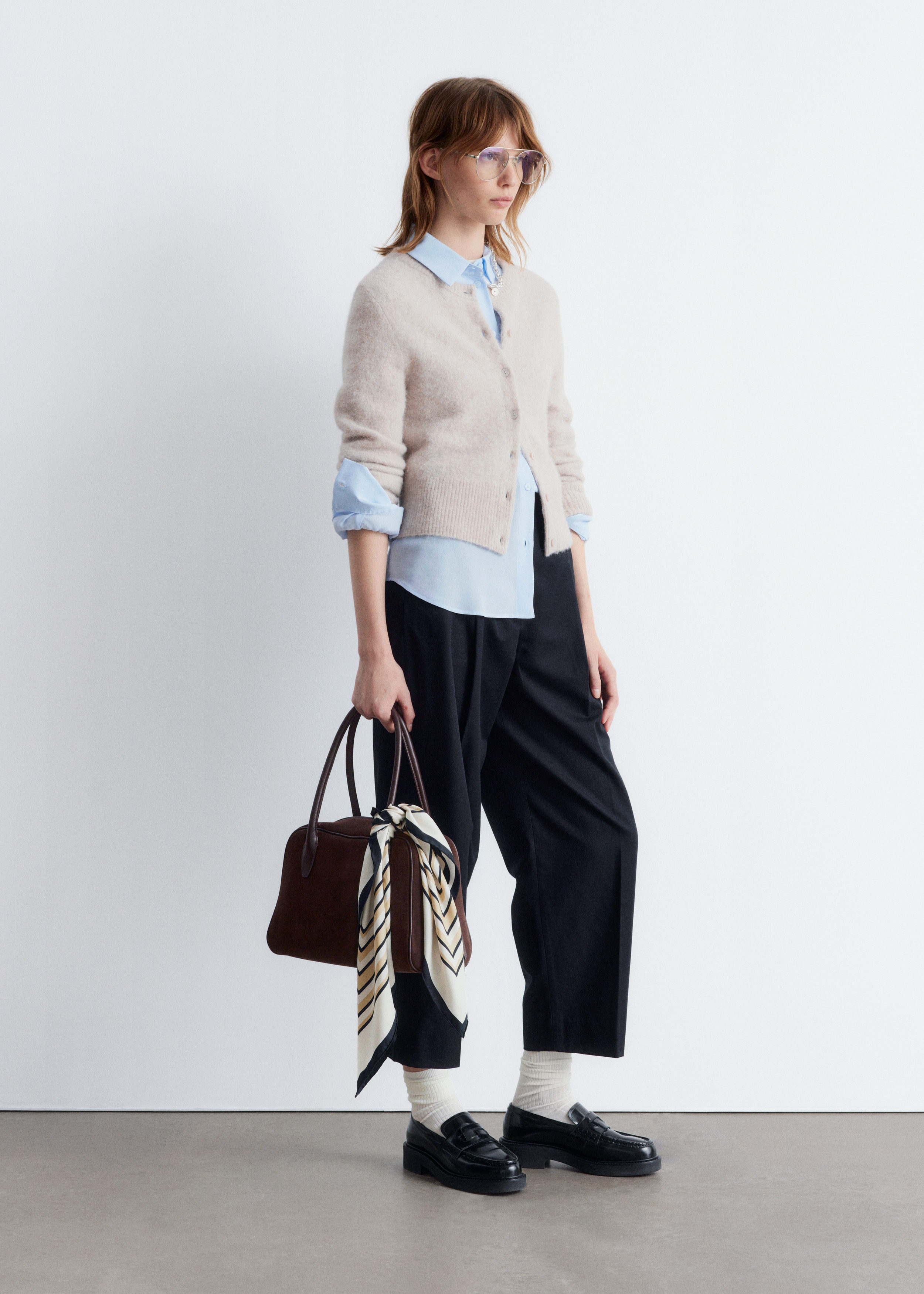 Image of Alpaca-Blend Knit Cardigan