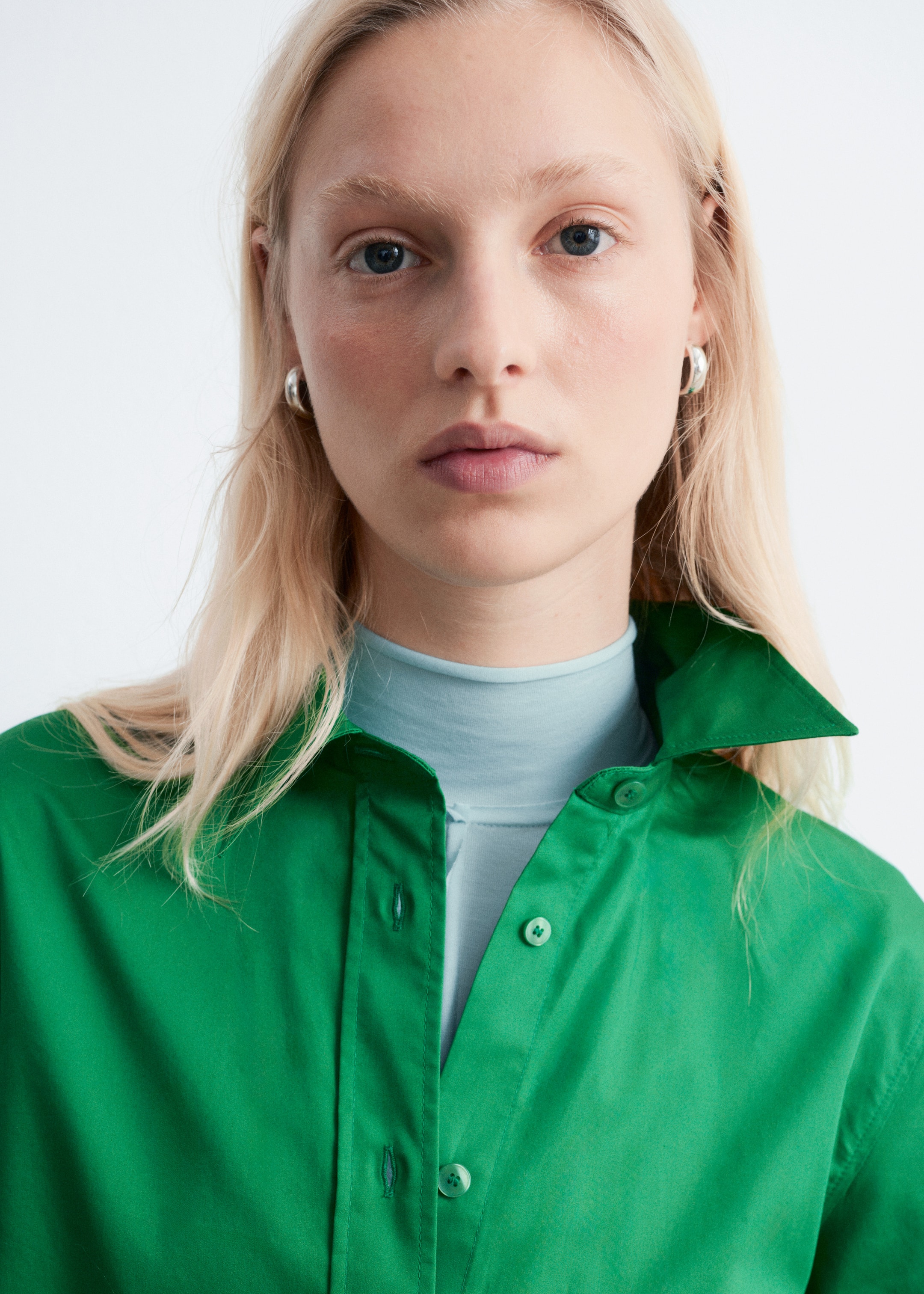 Преглед на по-голямо изображение: Cotton Shirt - Зелен - ЖЕНИ | H&M BG 1