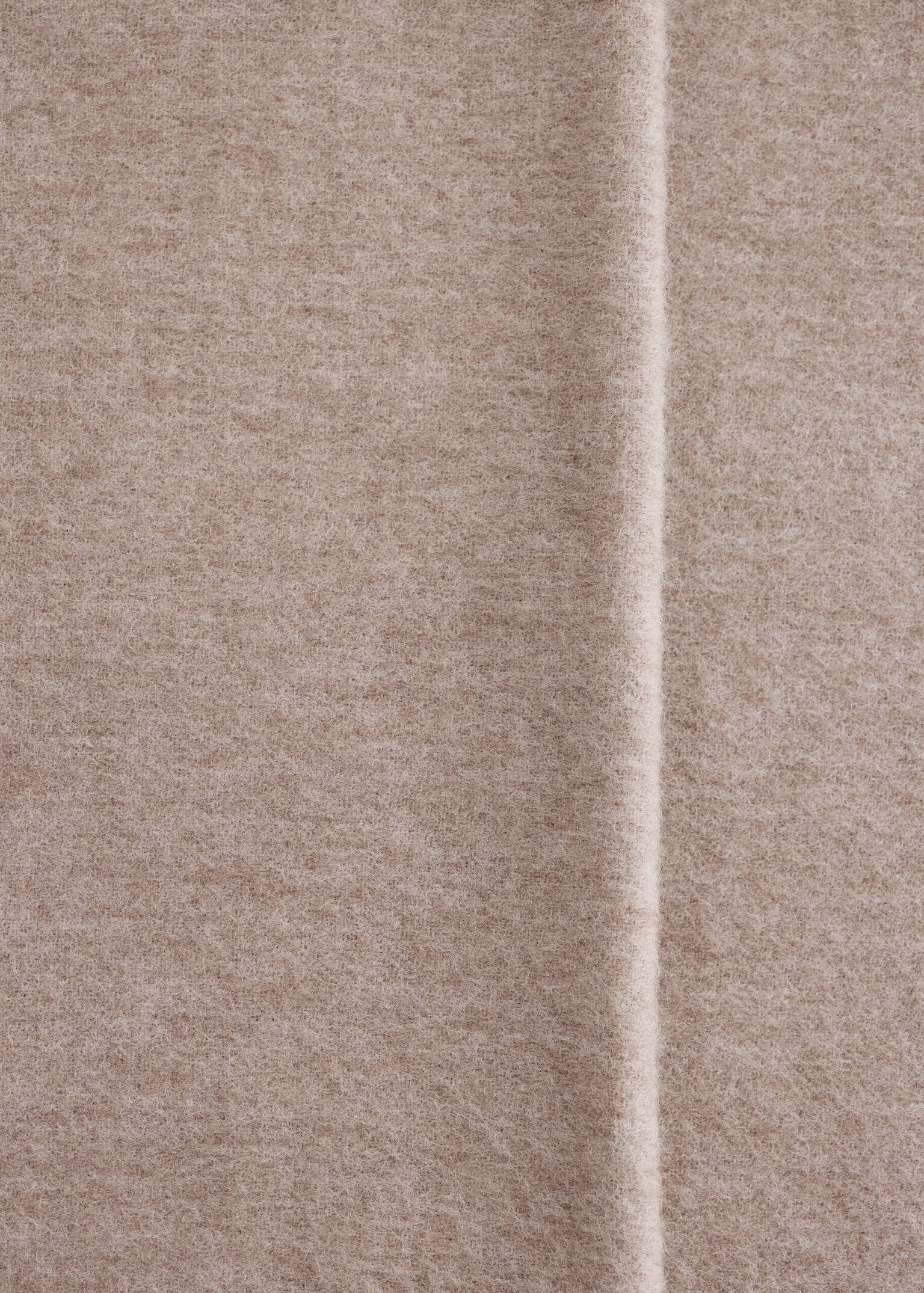 Écharpe frangée en laine - Beige/Couleur crème/Jaune clair/Bordeaux/Gris - 4