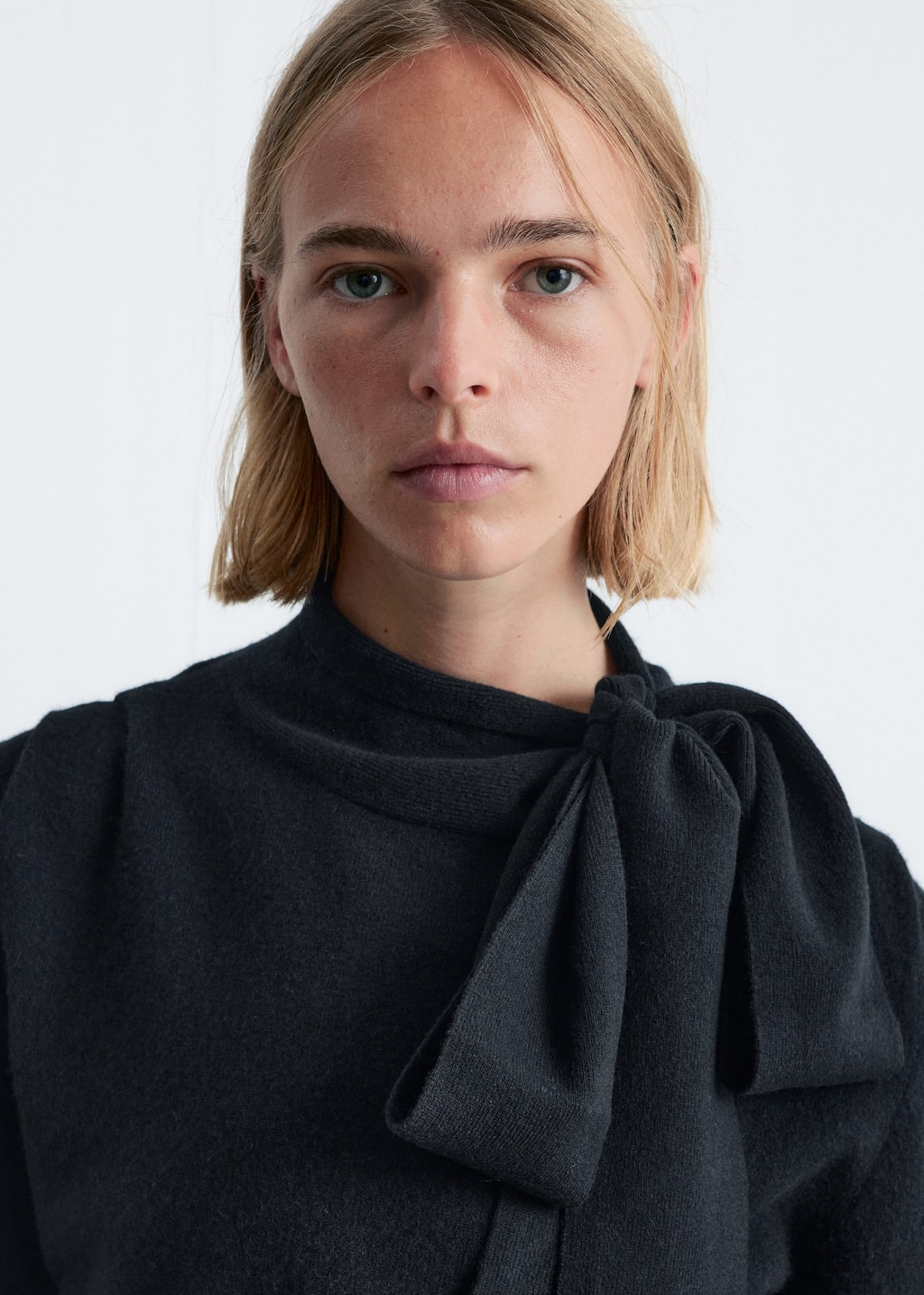 Image of Merino Tie-Neck Jumper