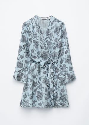 Azul claro/Paisley floral