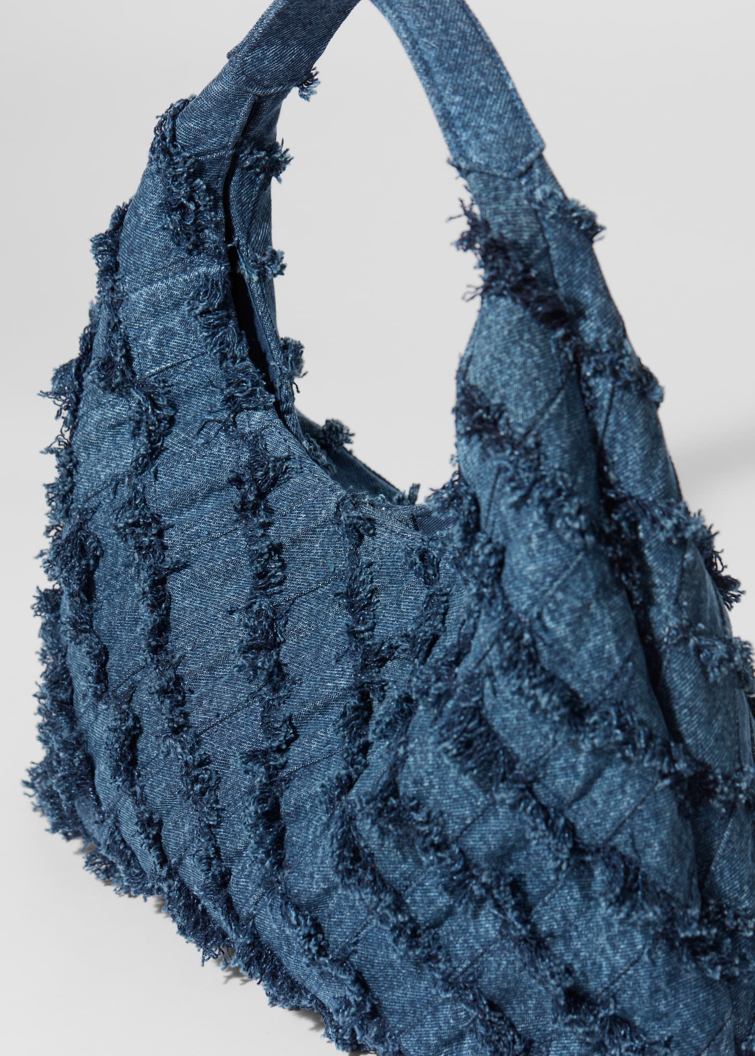 Braided Denim Tote Bag - Blue denim - 4