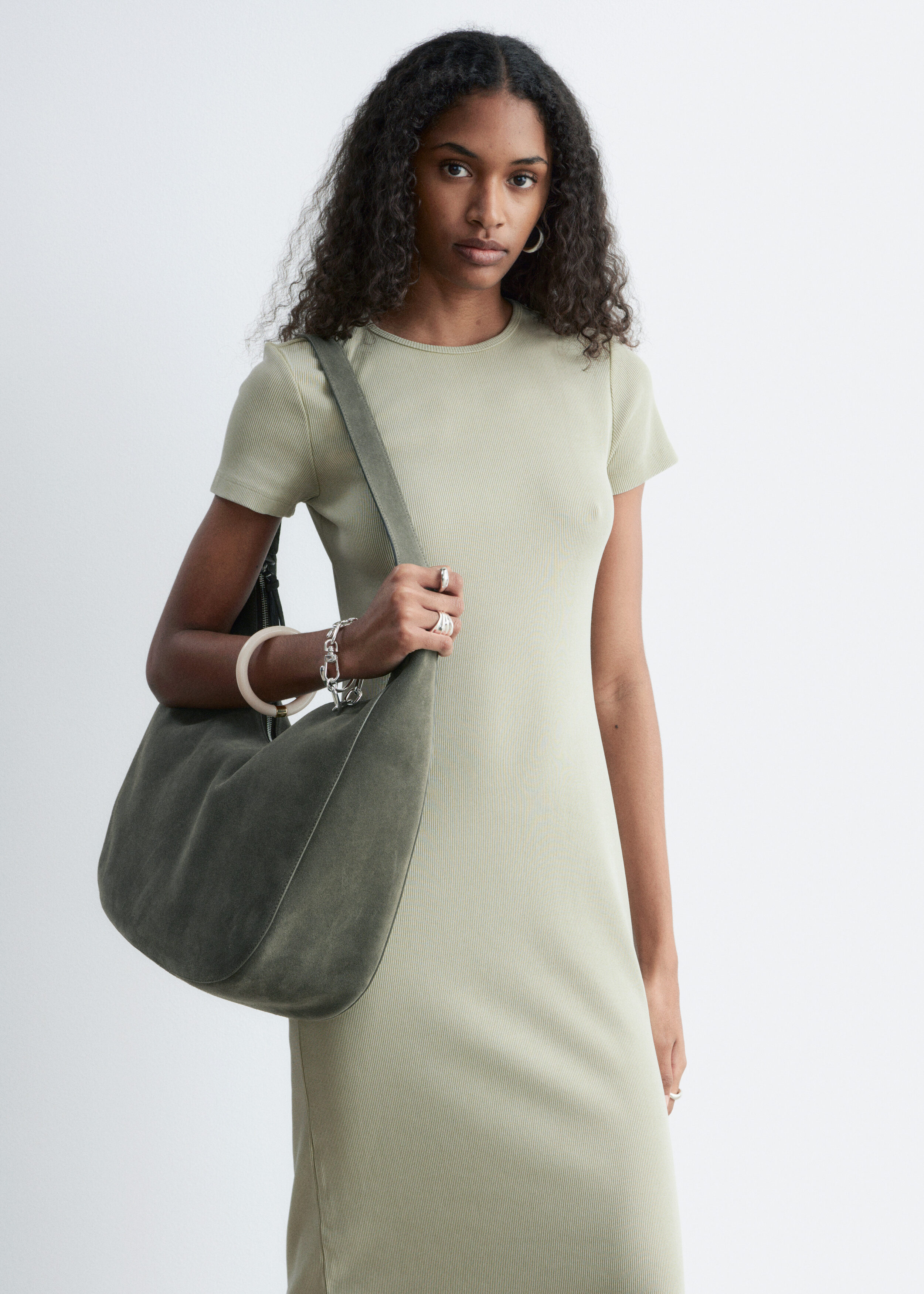 Midi Jersey Dress - Dusty Sage - & Other Stories GB