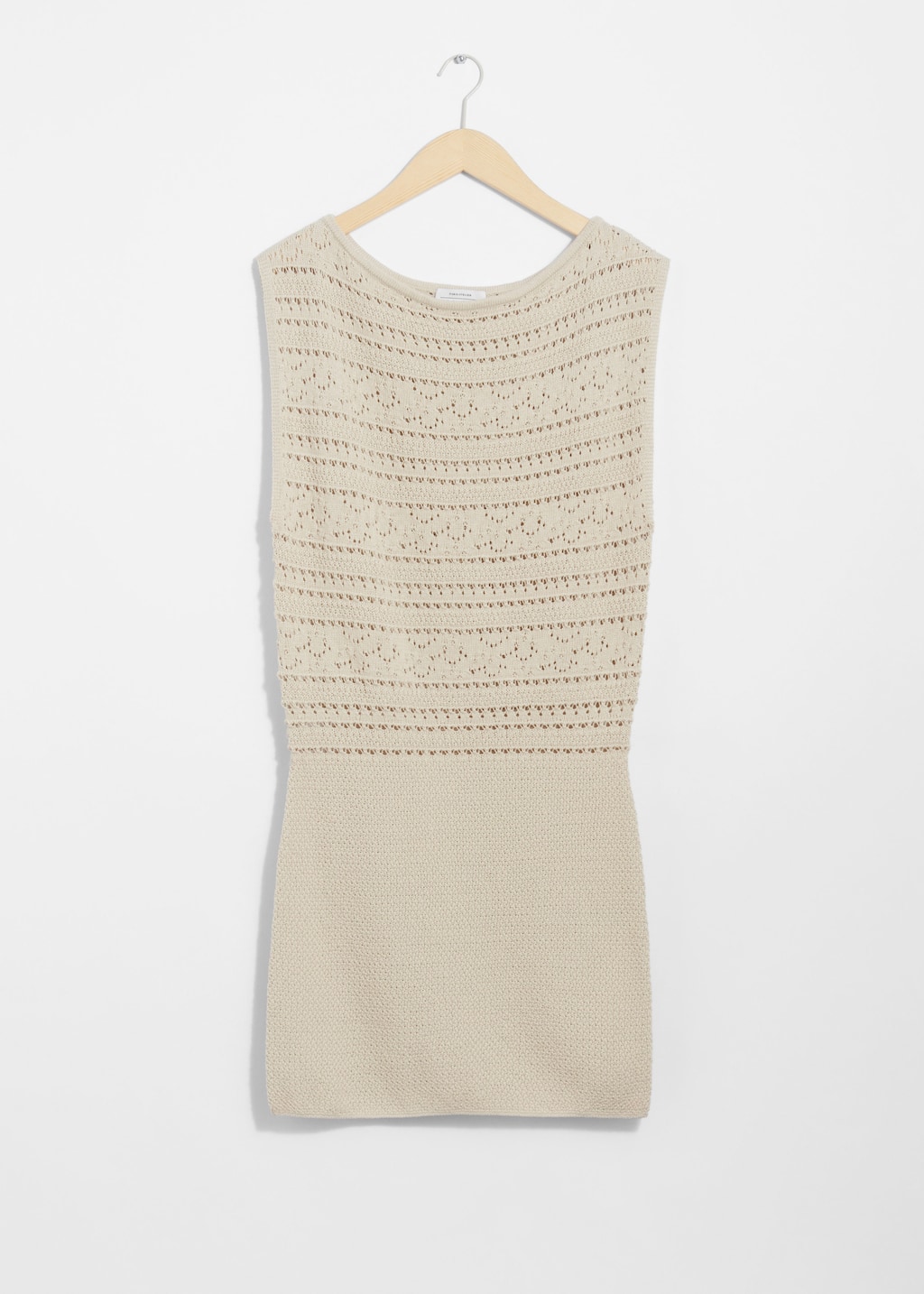 Crocheted Mini Dress - Beige - Still Life