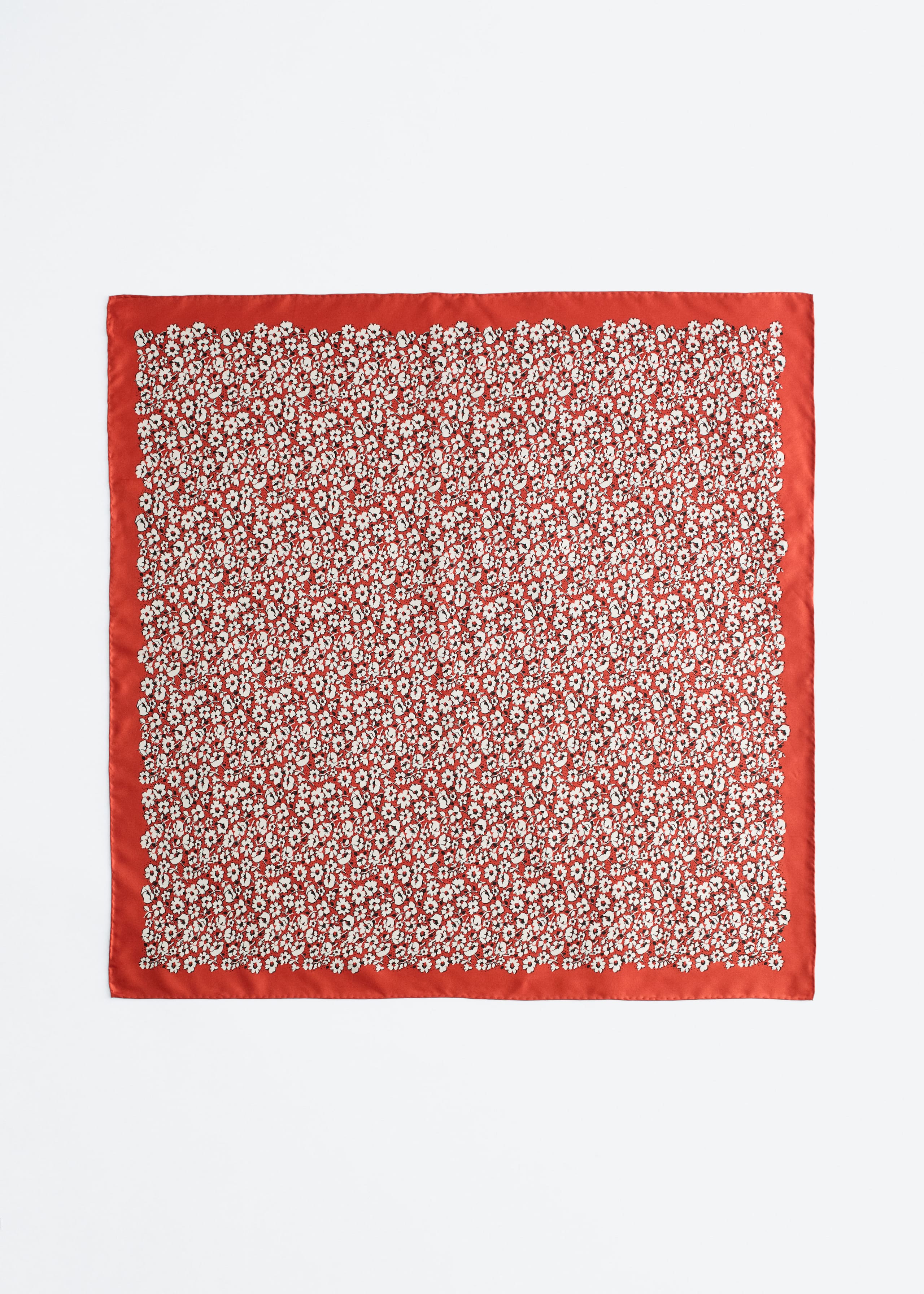 Image of Sciarpa in seta con stampa floreale