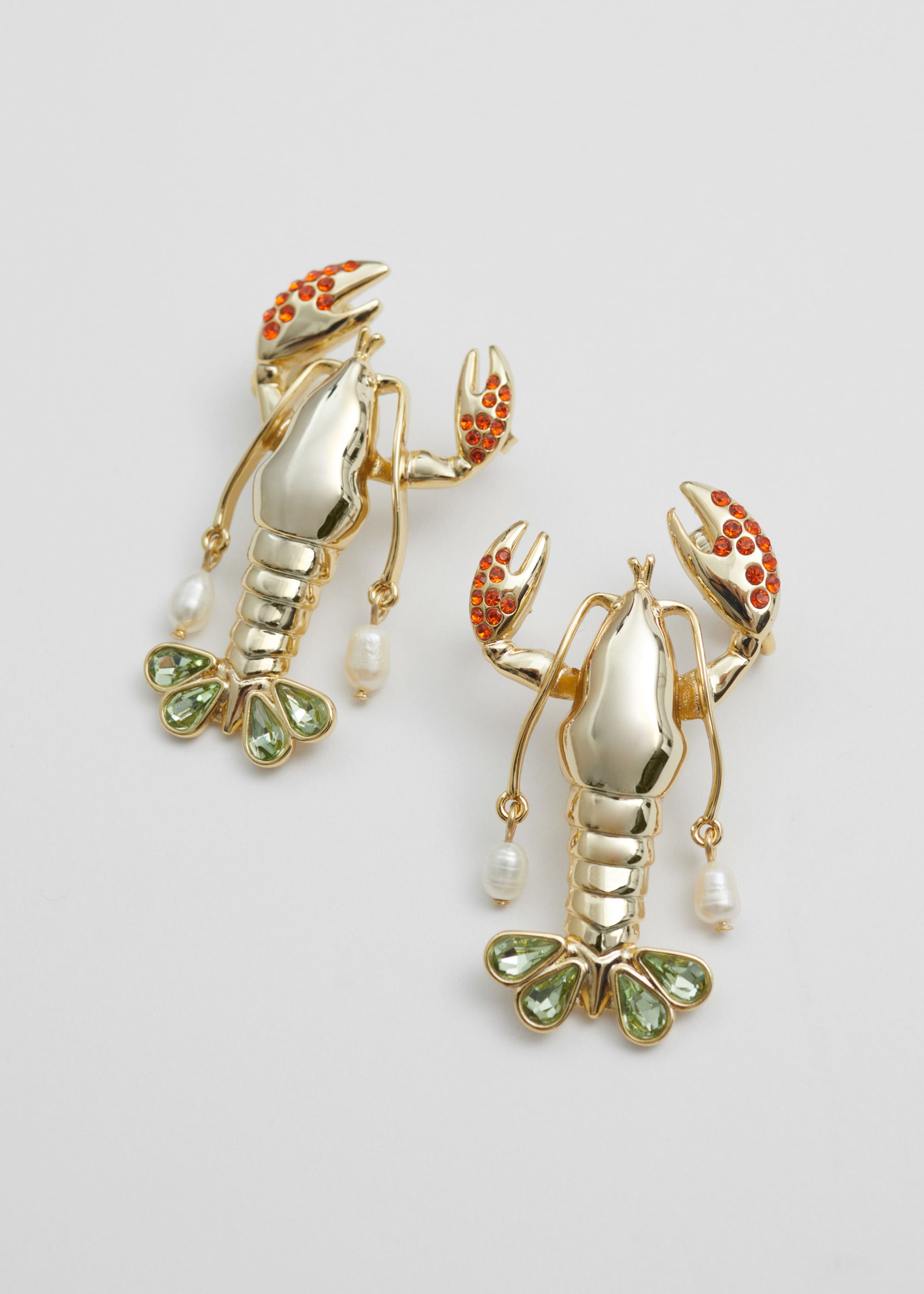 Boucles d’oreilles homard brillantes - Doré - Still Life