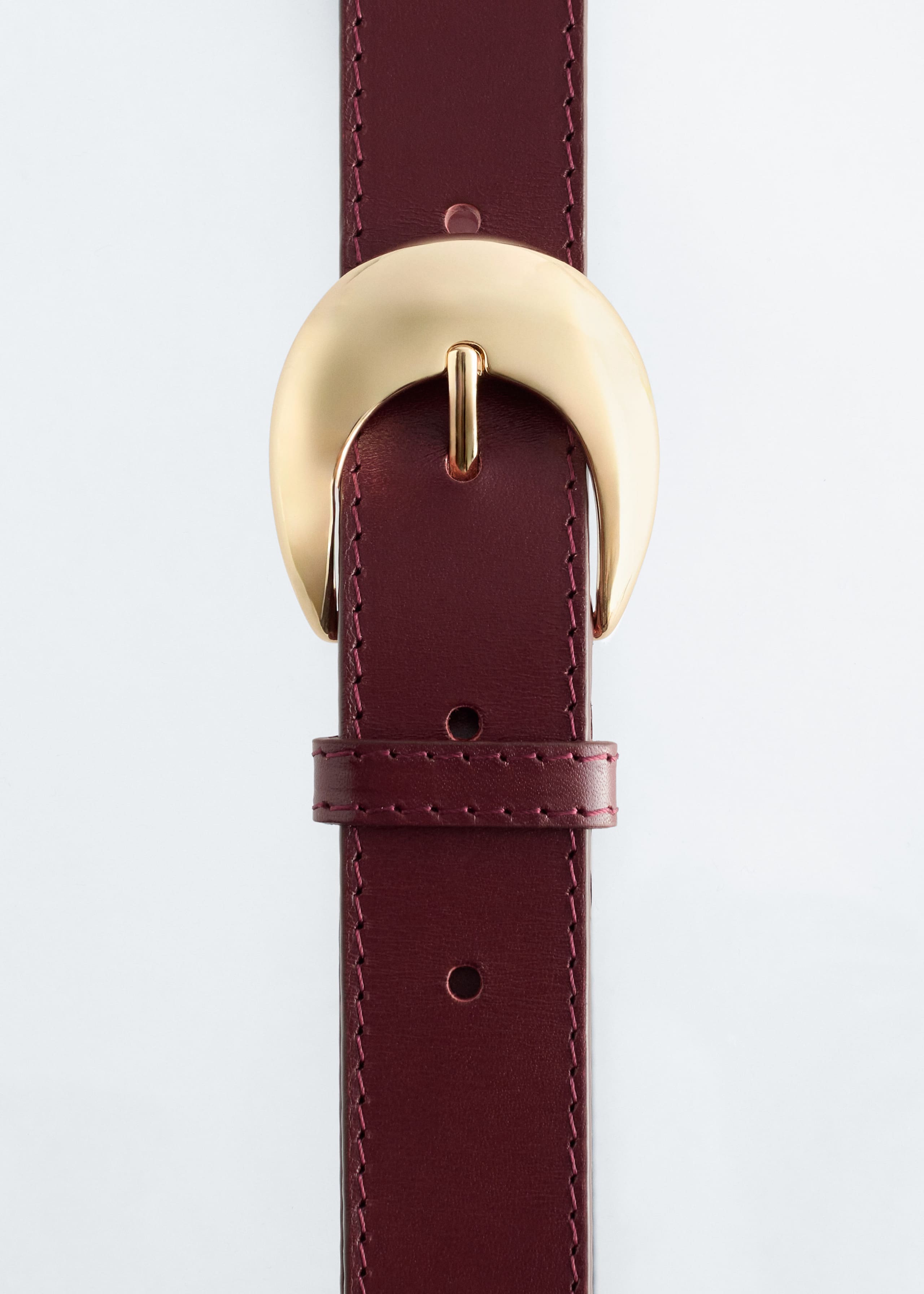 Image of Ledergürtel mit sichelförmiger Schnalle