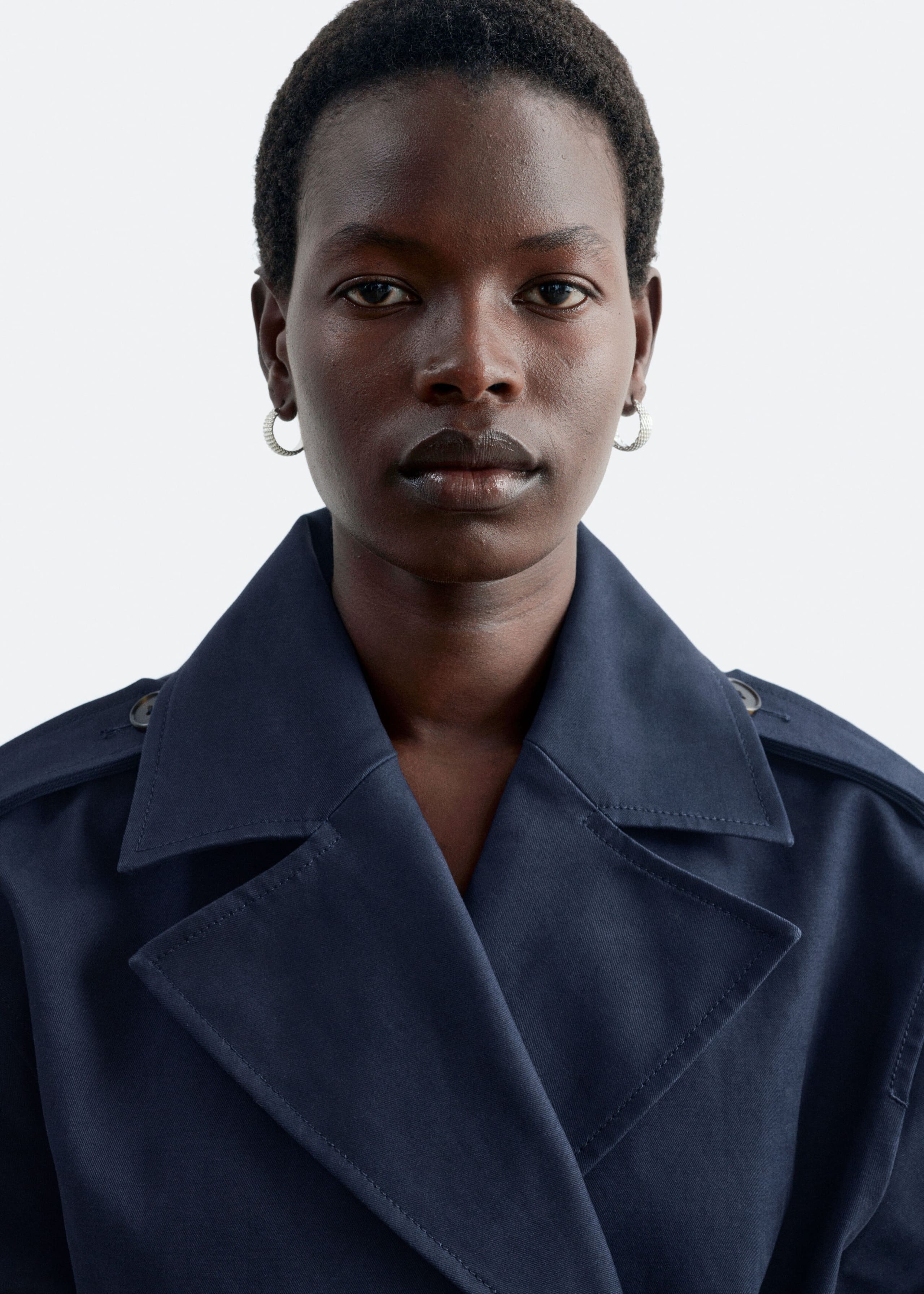 Belted Trench Coat - Dark Blue - Still Life