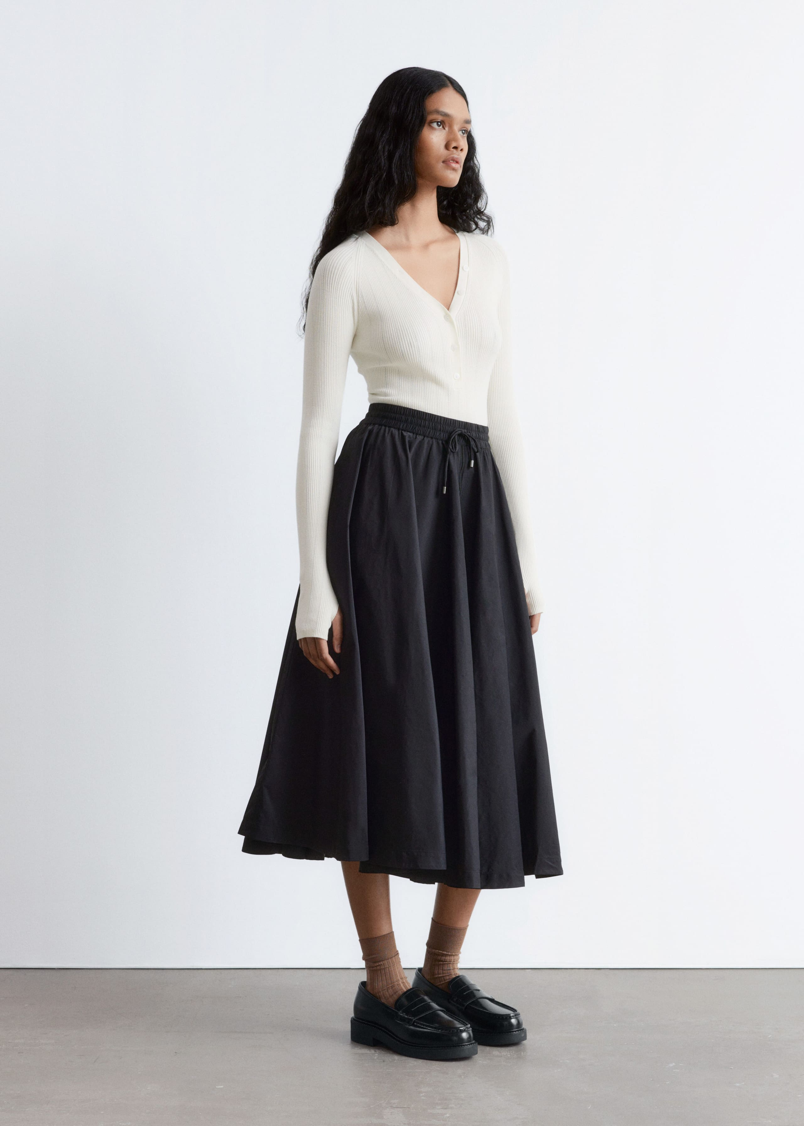 Image of Long-Sleeve Rib-Knit Bodysuit