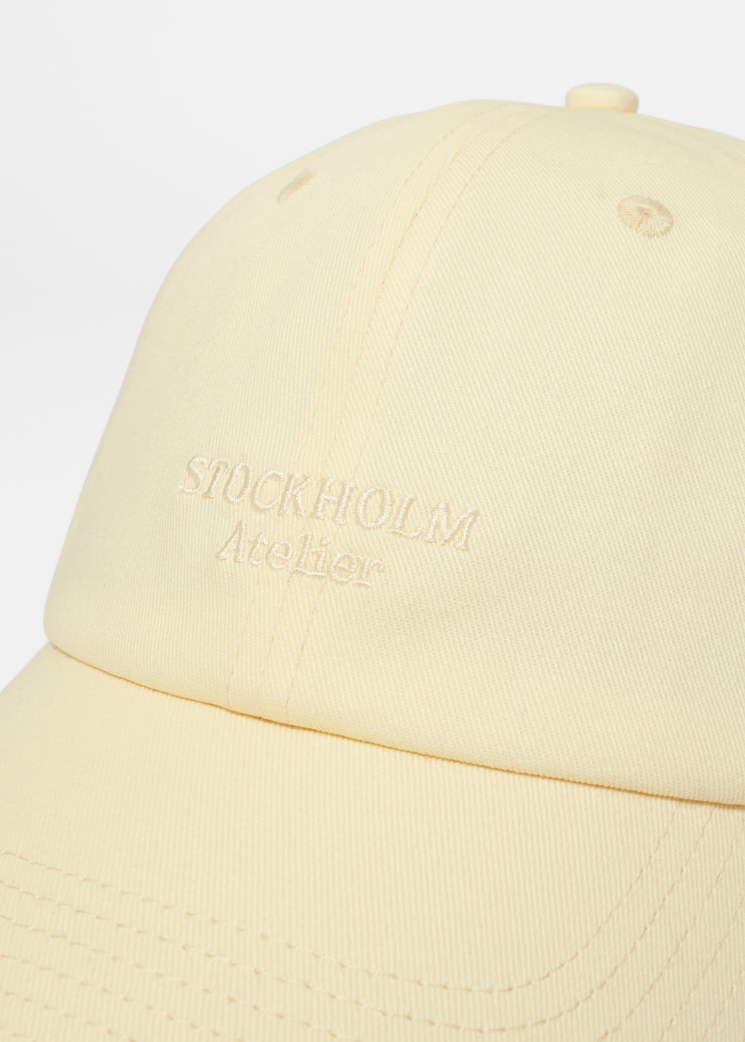 Vyšívaná šiltovka - Svetložltá/Stockholm Atelier/Sky blue/Beige - 3
