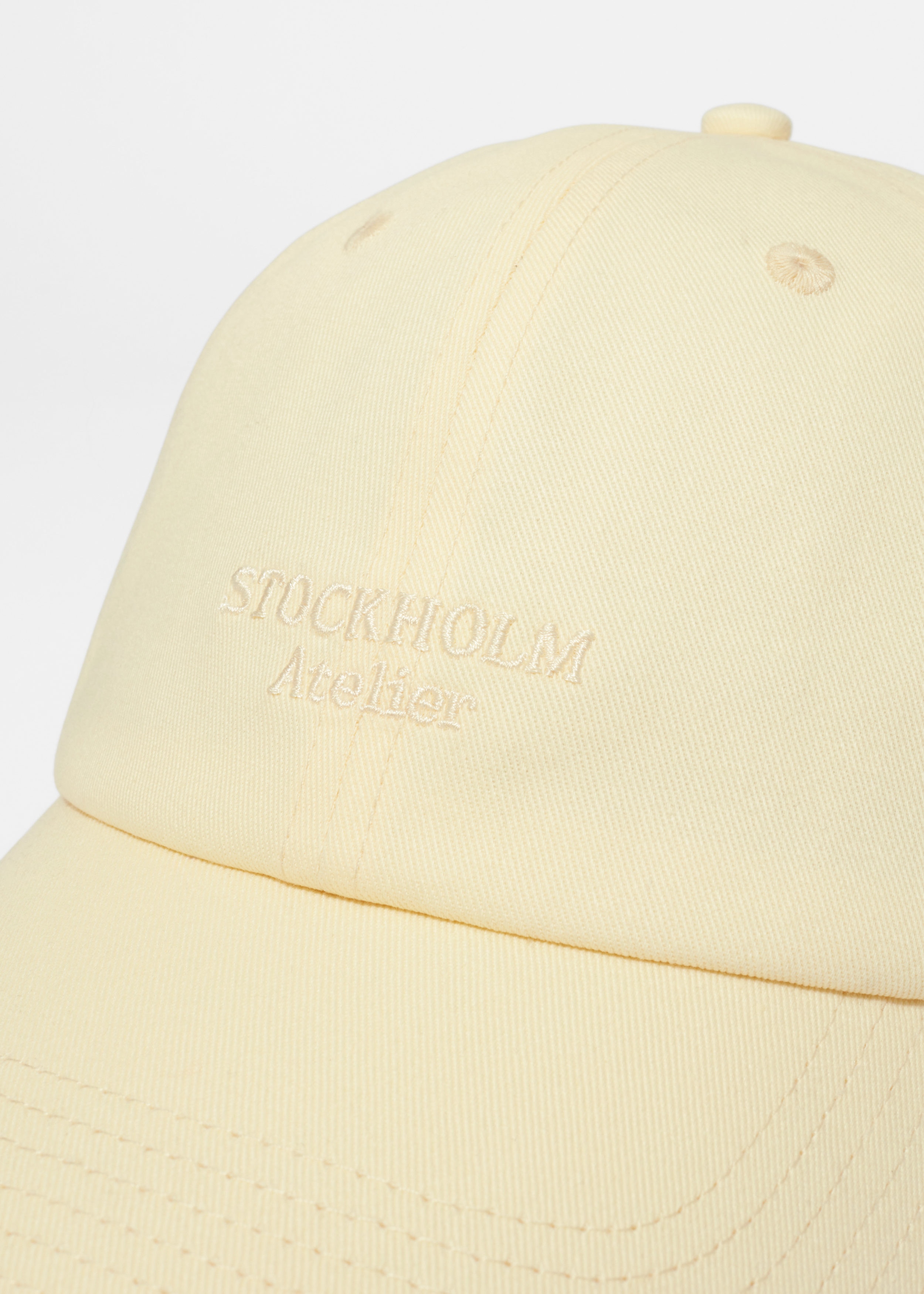 Embroidered Baseball Cap - Light Yellow/Stockholm Atelier