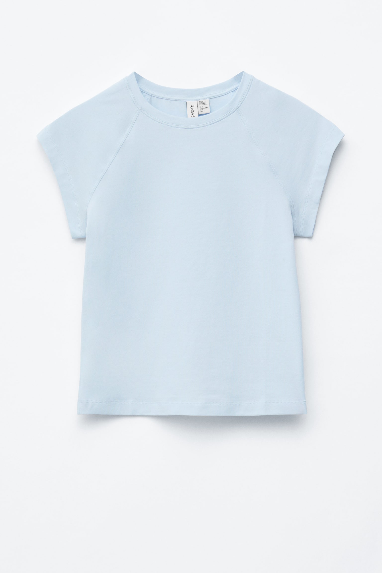 Nauwsluitend T-shirt van jersey - Lichtblauw/Donkergrijs/Wit - 1